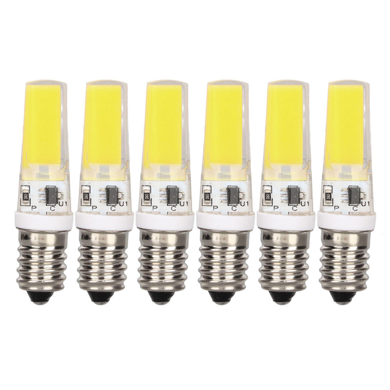 6PCS E14 COB Lamp Bulb Mini 360 Degree Lighting Heat Sinking Silicone Anti view 4