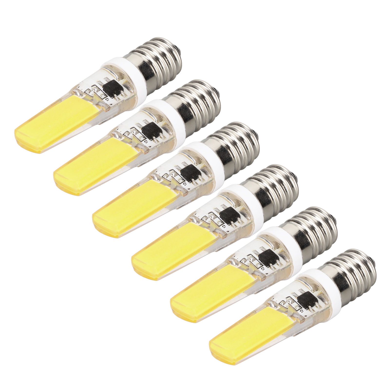 6PCS E14 COB Lamp Bulb Mini 360 Degree Lighting Heat Sinking Silicone Anti view 9