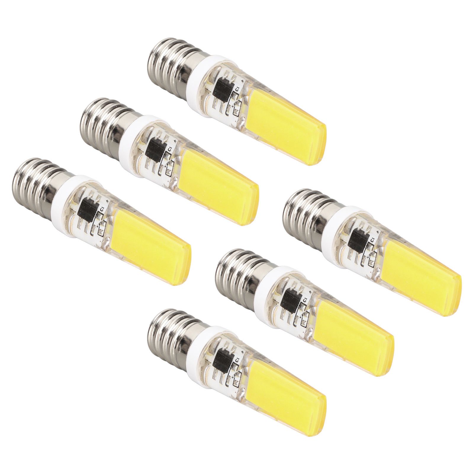 6PCS E14 COB Lamp Bulb Mini 360 Degree Lighting Heat Sinking Silicone Anti view 10