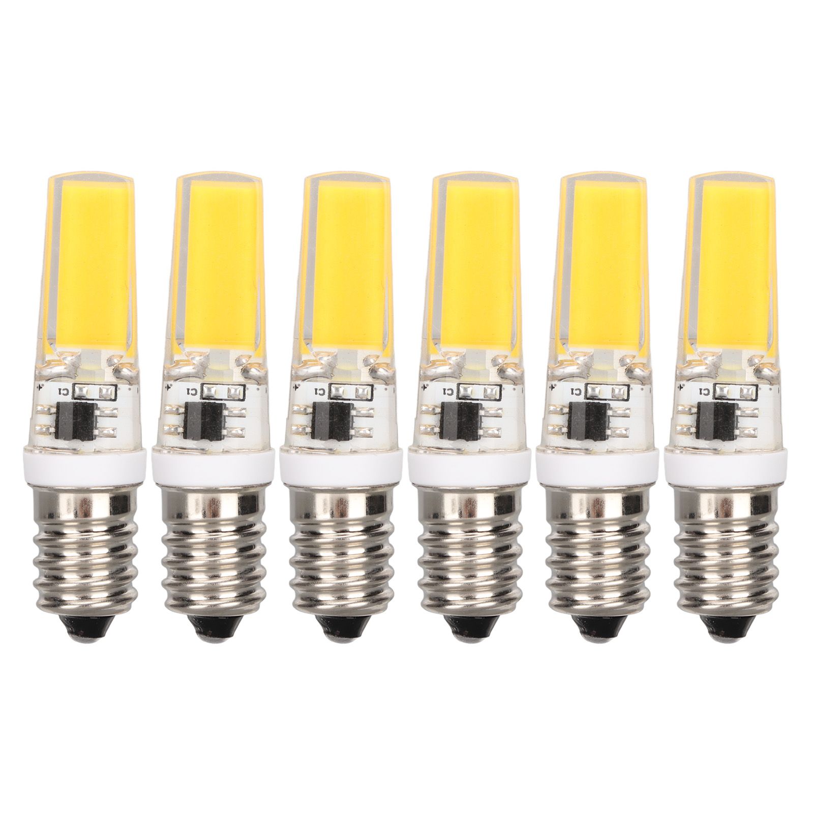 6PCS E14 COB Lamp Bulb Mini 360 Degree Lighting Heat Sinking Silicone Anti