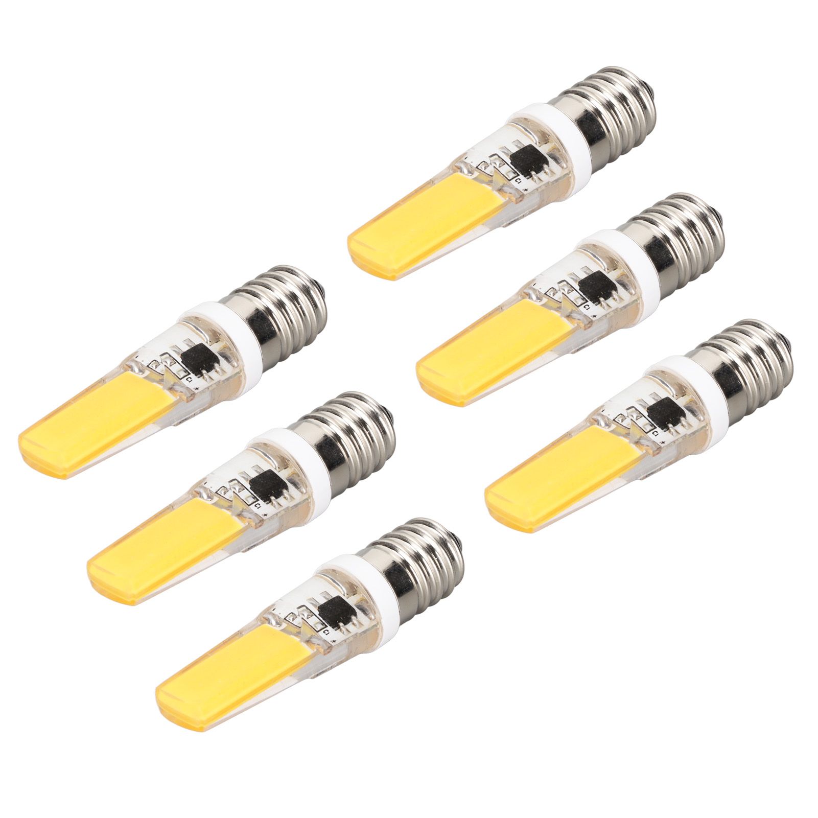 6PCS E14 COB Lamp Bulb Mini 360 Degree Lighting Heat Sinking Silicone Anti view 4