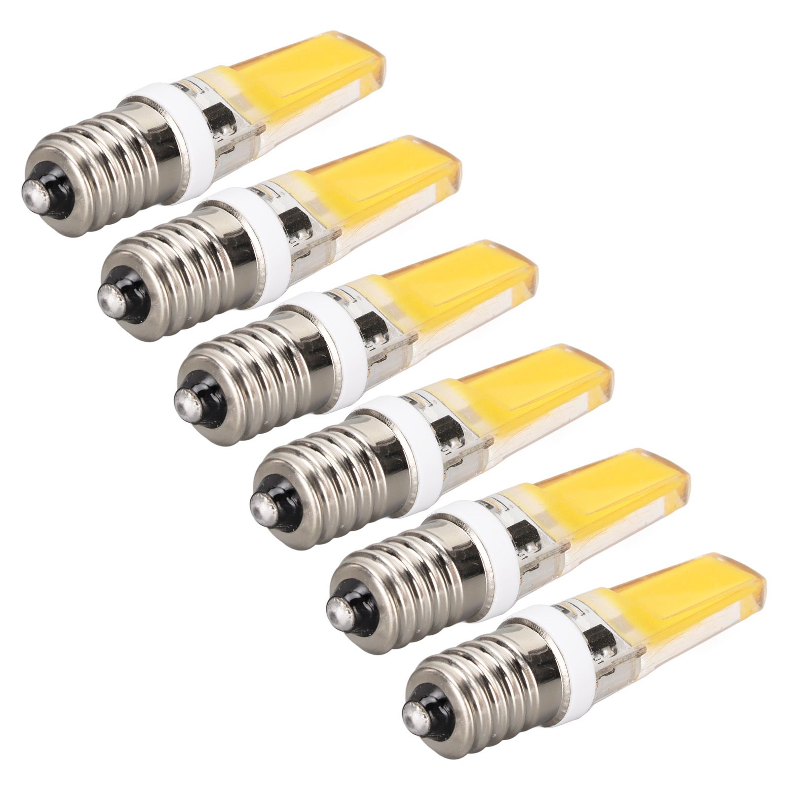 6PCS E14 COB Lamp Bulb Mini 360 Degree Lighting Heat Sinking Silicone Anti view 5