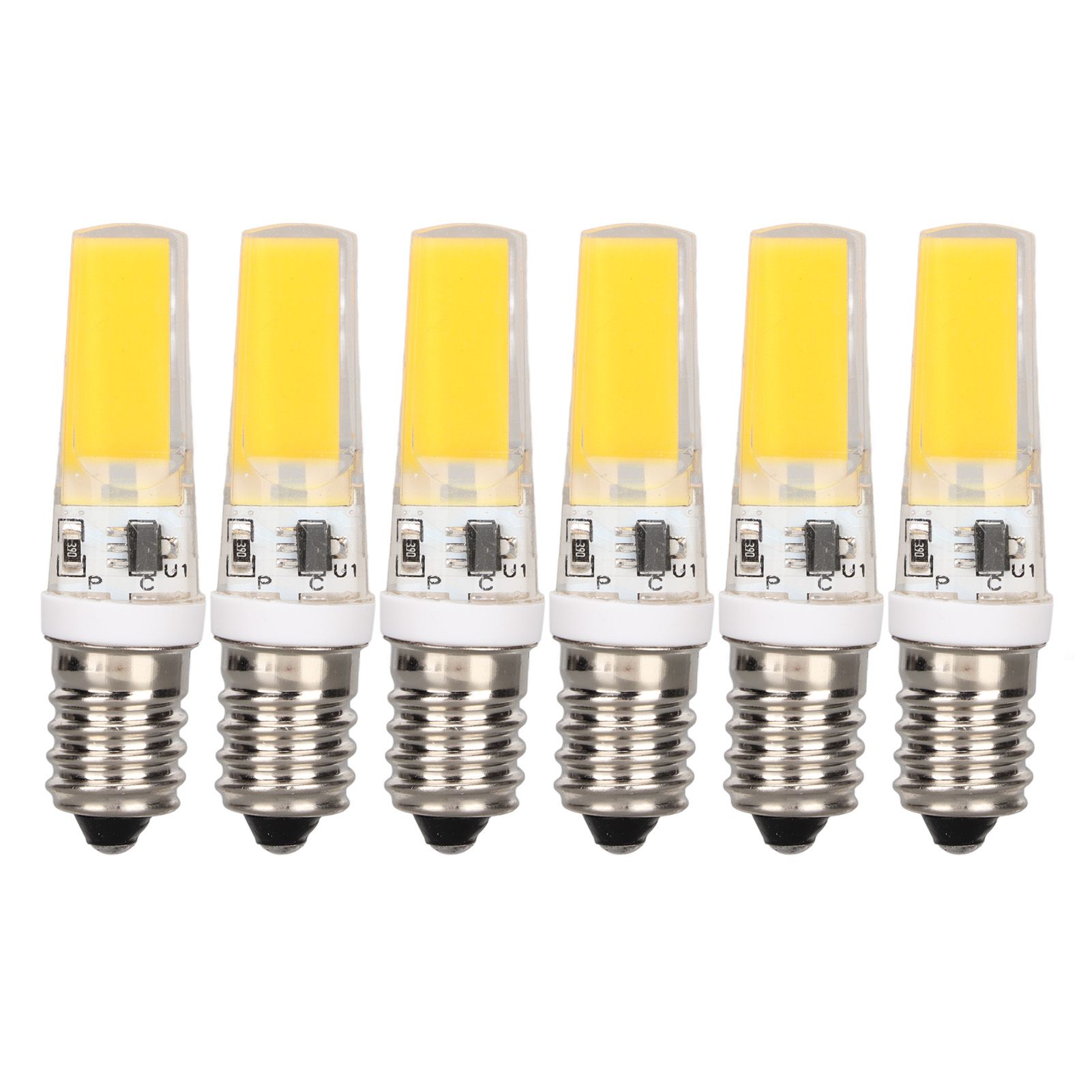 6PCS E14 COB Lamp Bulb Mini 360 Degree Lighting Heat Sinking Silicone Anti view 8