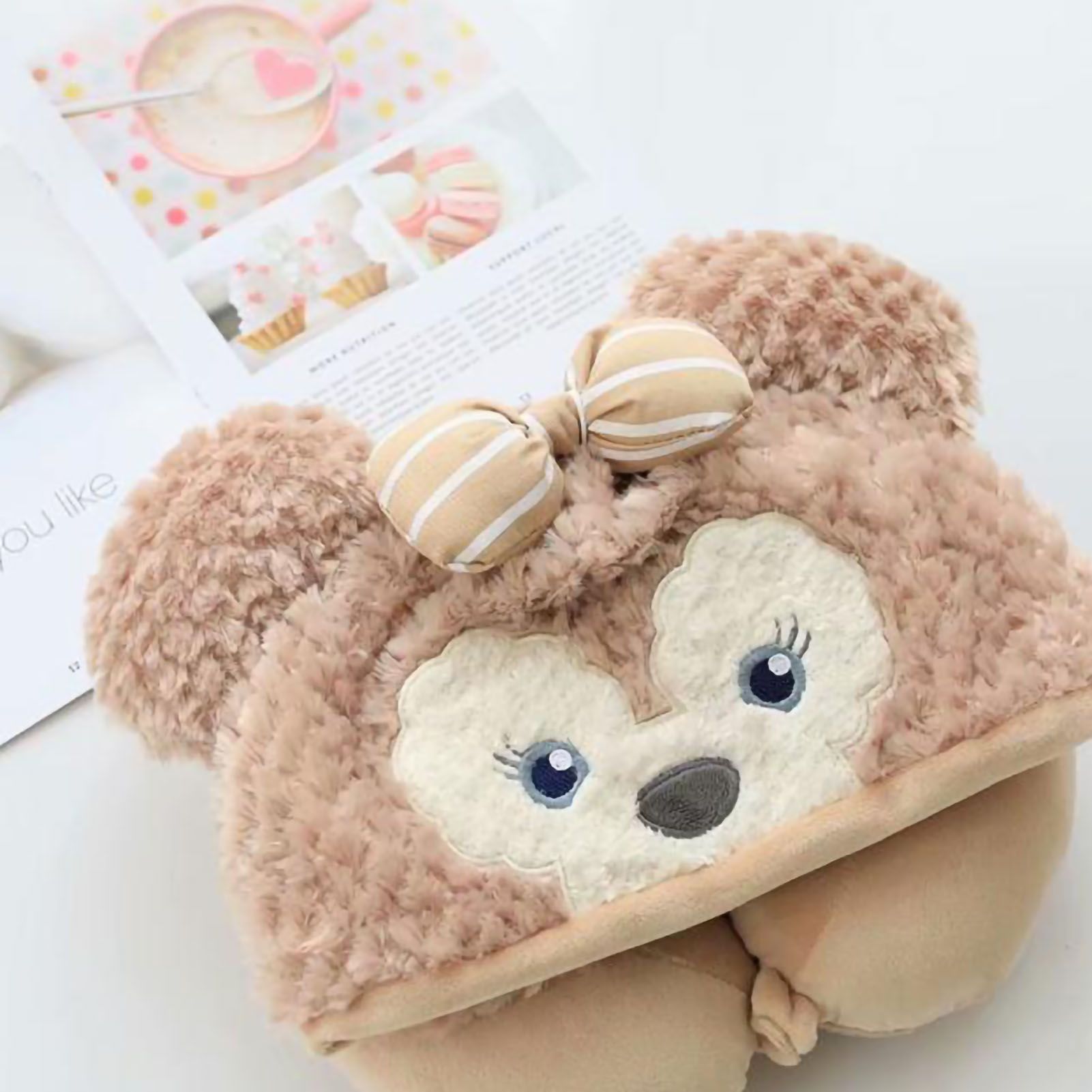 Hooded U Shaped Pillow Cute Cartoon Travel PP Cotton U Shaped Neck Pillow for view 4