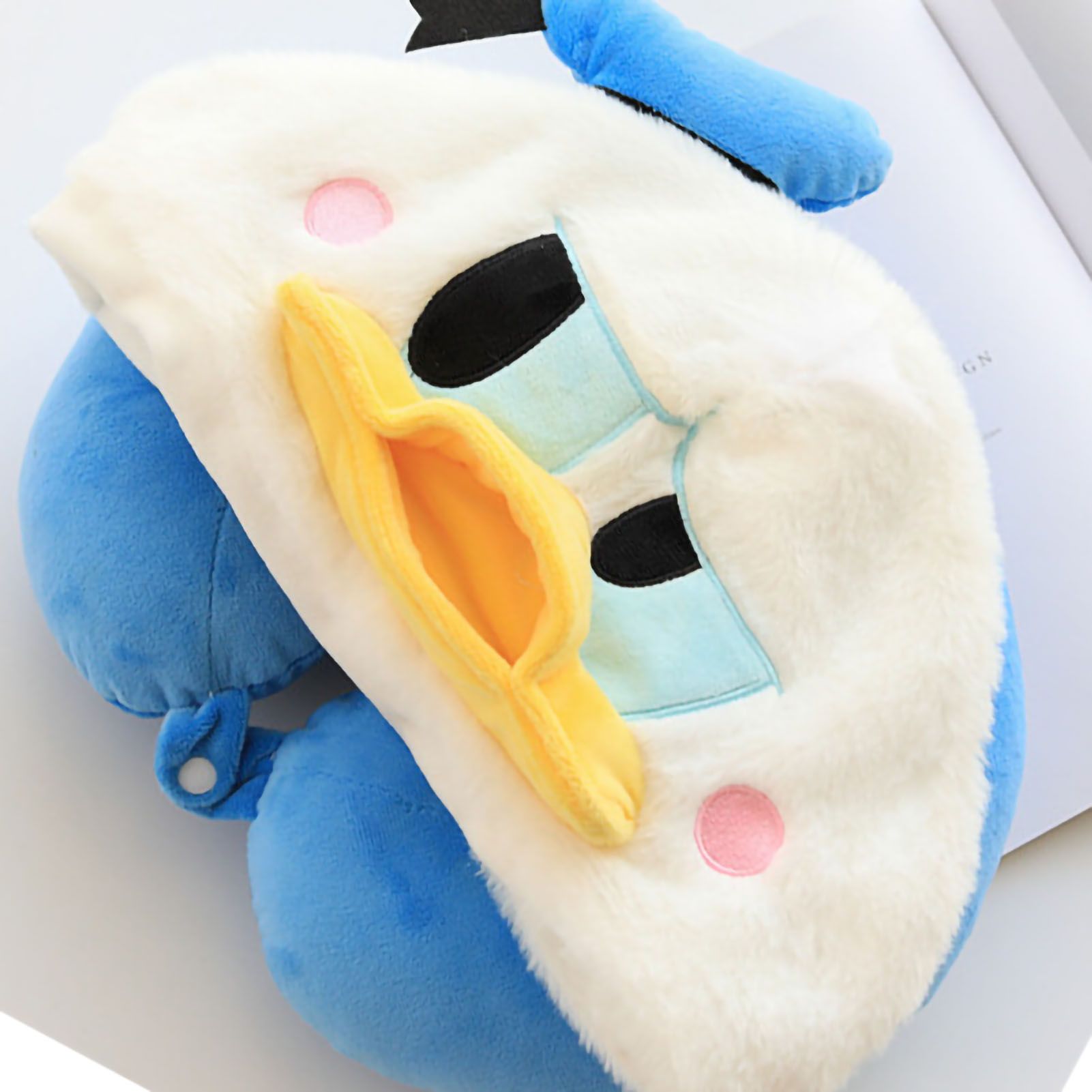 Hooded U Shaped Pillow Cute Cartoon Travel PP Cotton U Shaped Neck Pillow for view 2