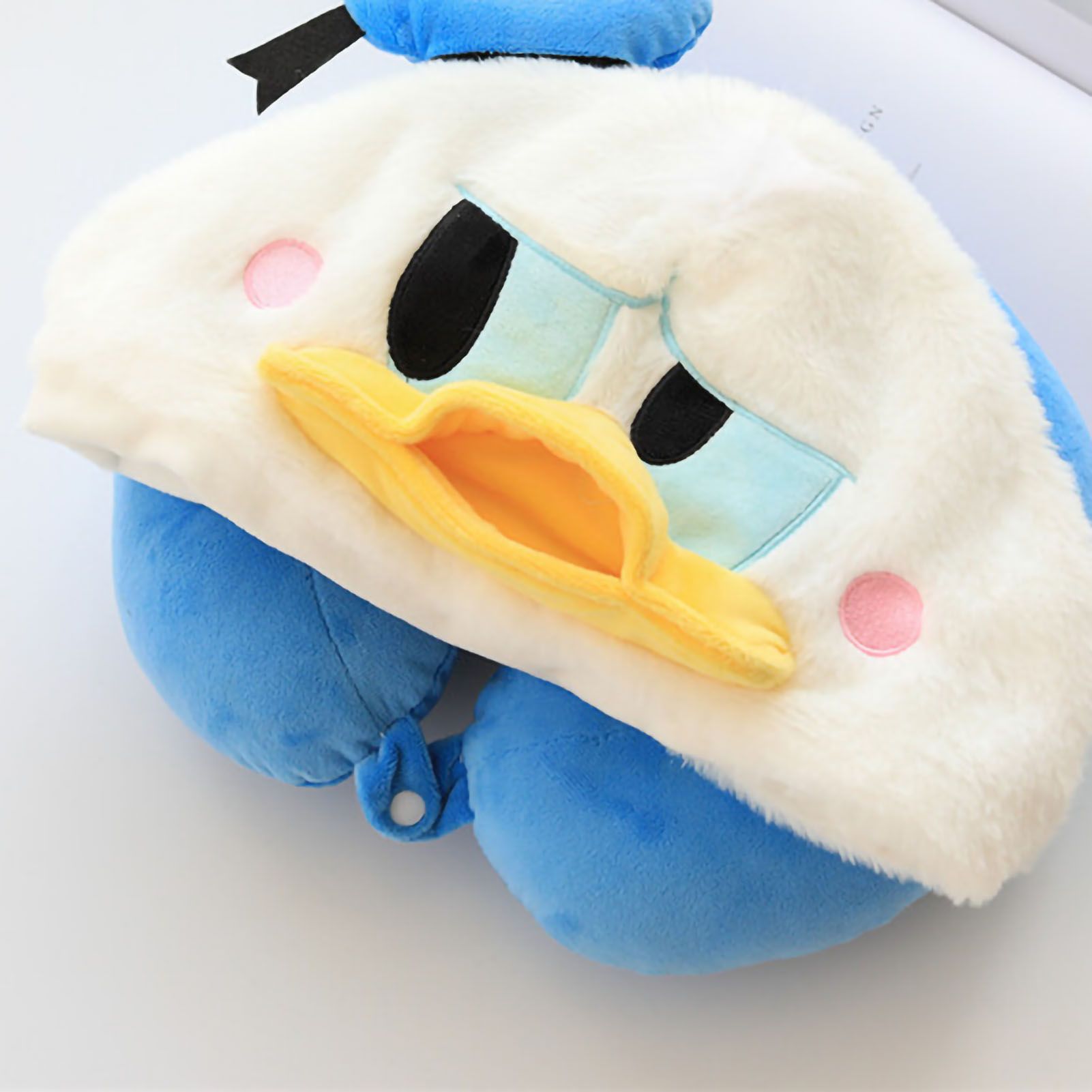 Hooded U Shaped Pillow Cute Cartoon Travel PP Cotton U Shaped Neck Pillow for view 5