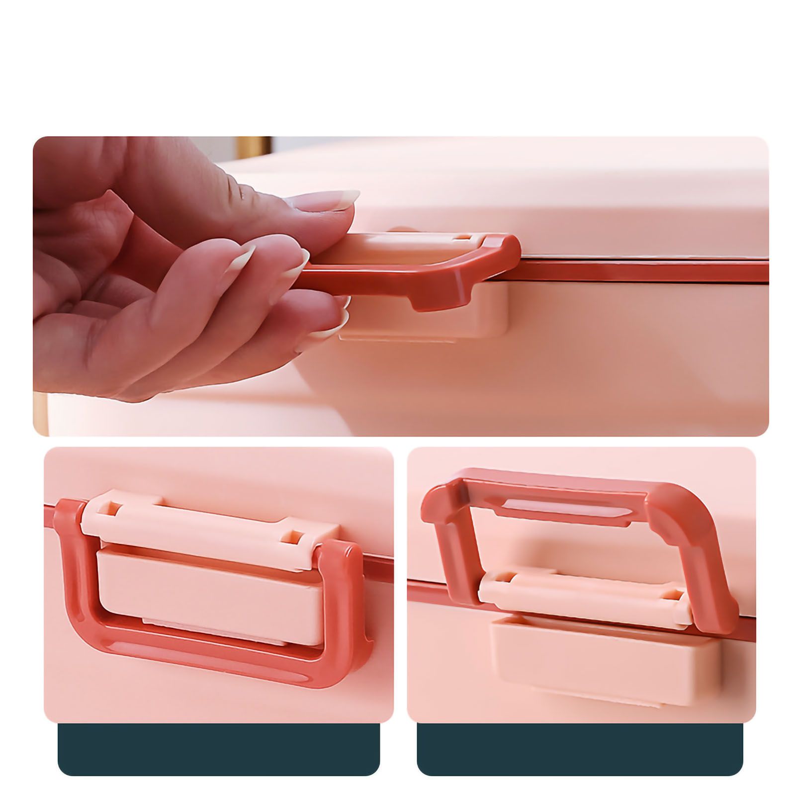 Medicine Box Pill Storage Case Sewing Tin Container PP 2 Layer Portable for view 3