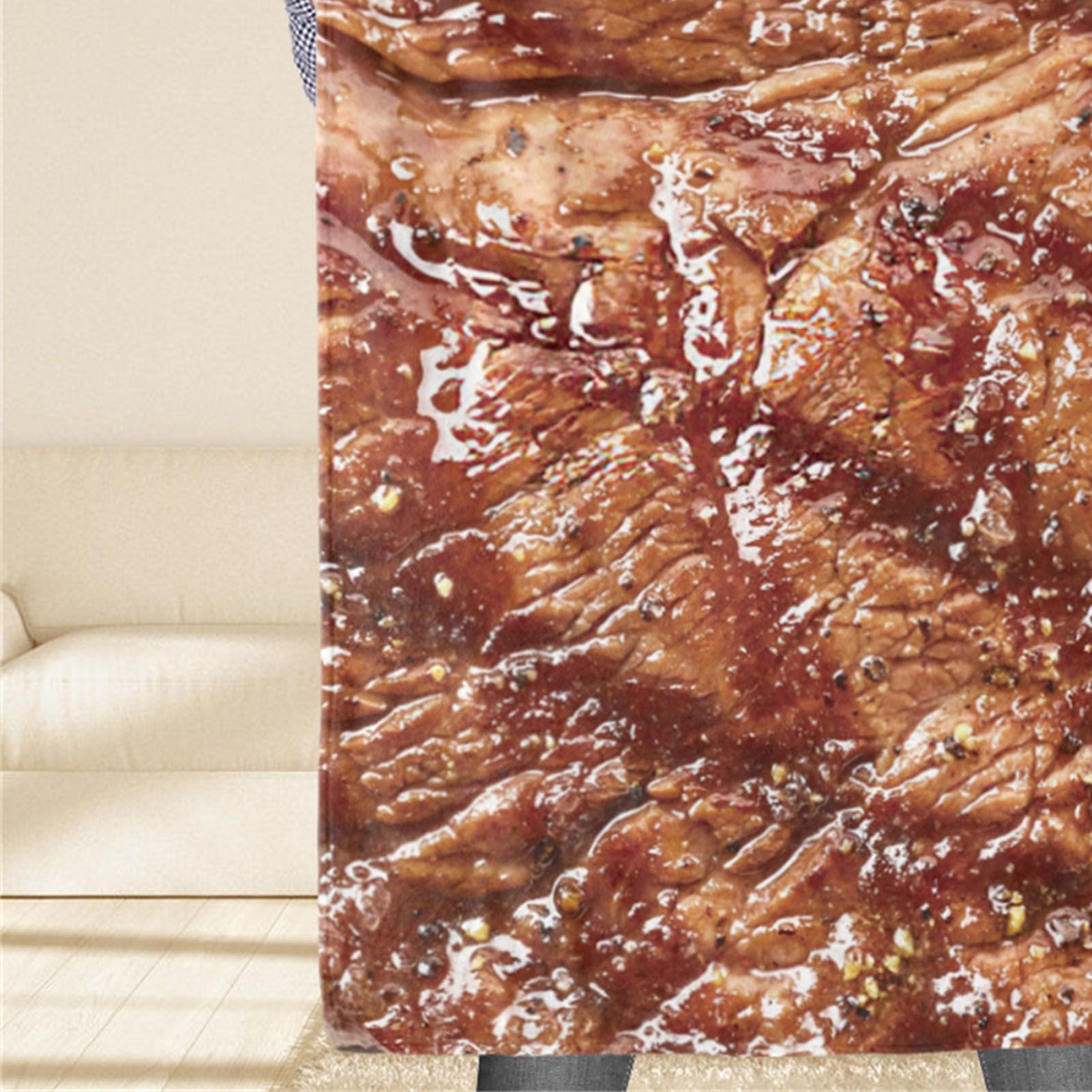 Throw Blanket Clear Food Photo Printed Soft Polyester Skin Friendly Funny for view 4
