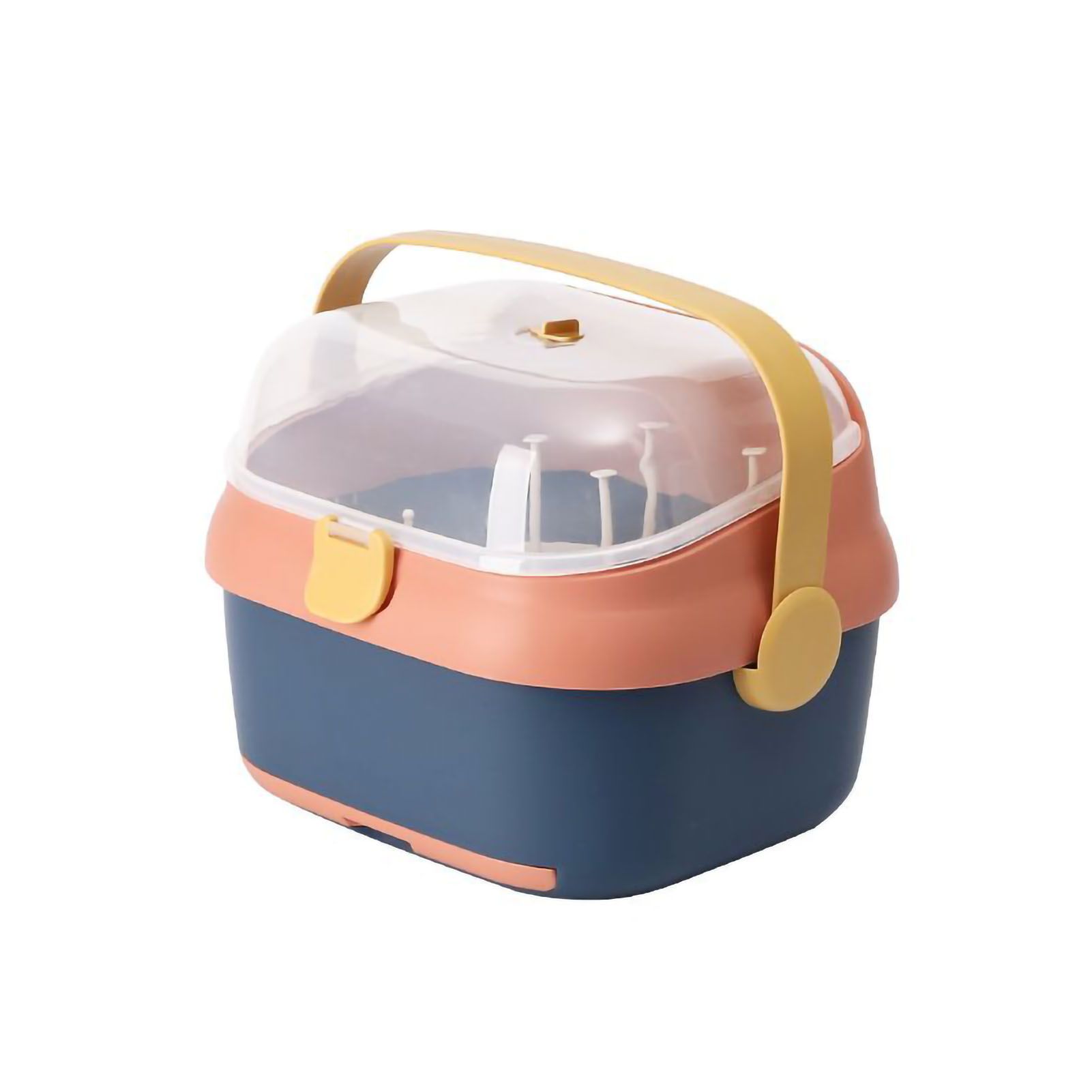 Baby Bottle Drying Rack Nursing Bottle Storage Box Container with Swivel Vent view 5