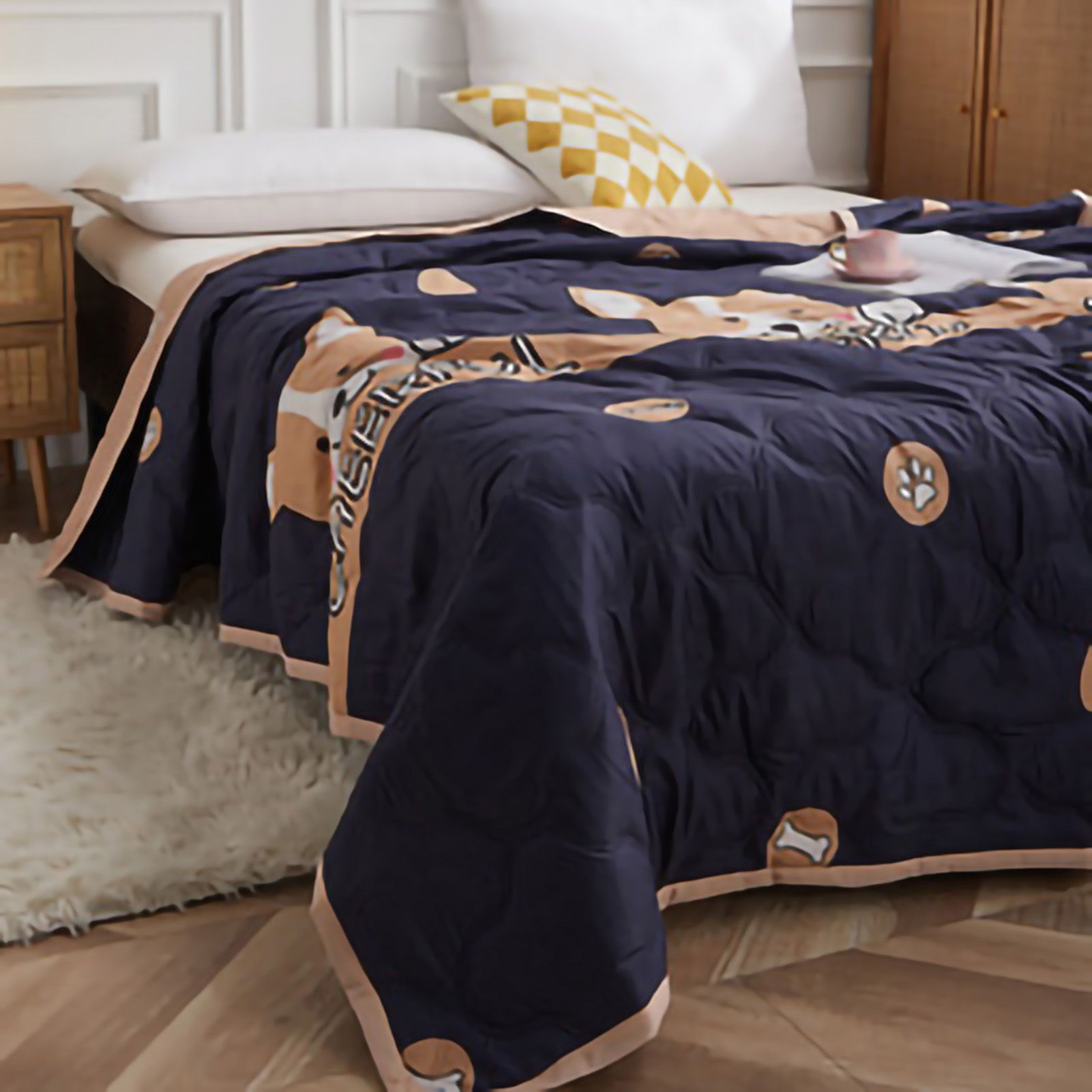 Summer Air Conditioner Quilt Machine Washable Soft Breathable Portable Air view 3