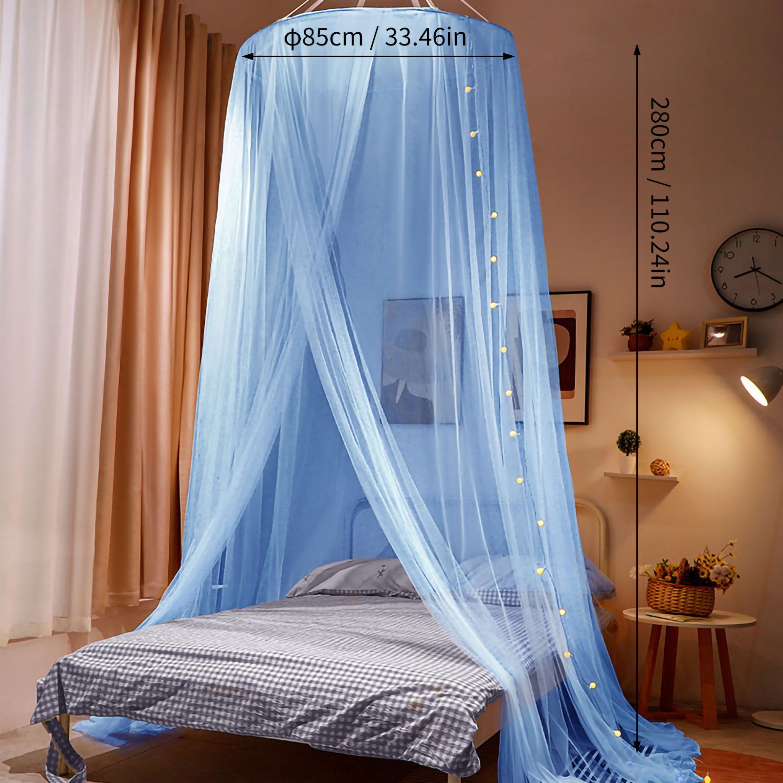 Mosquito Repelling Net Hanging Princess Canopy Insect Protection Room view 6