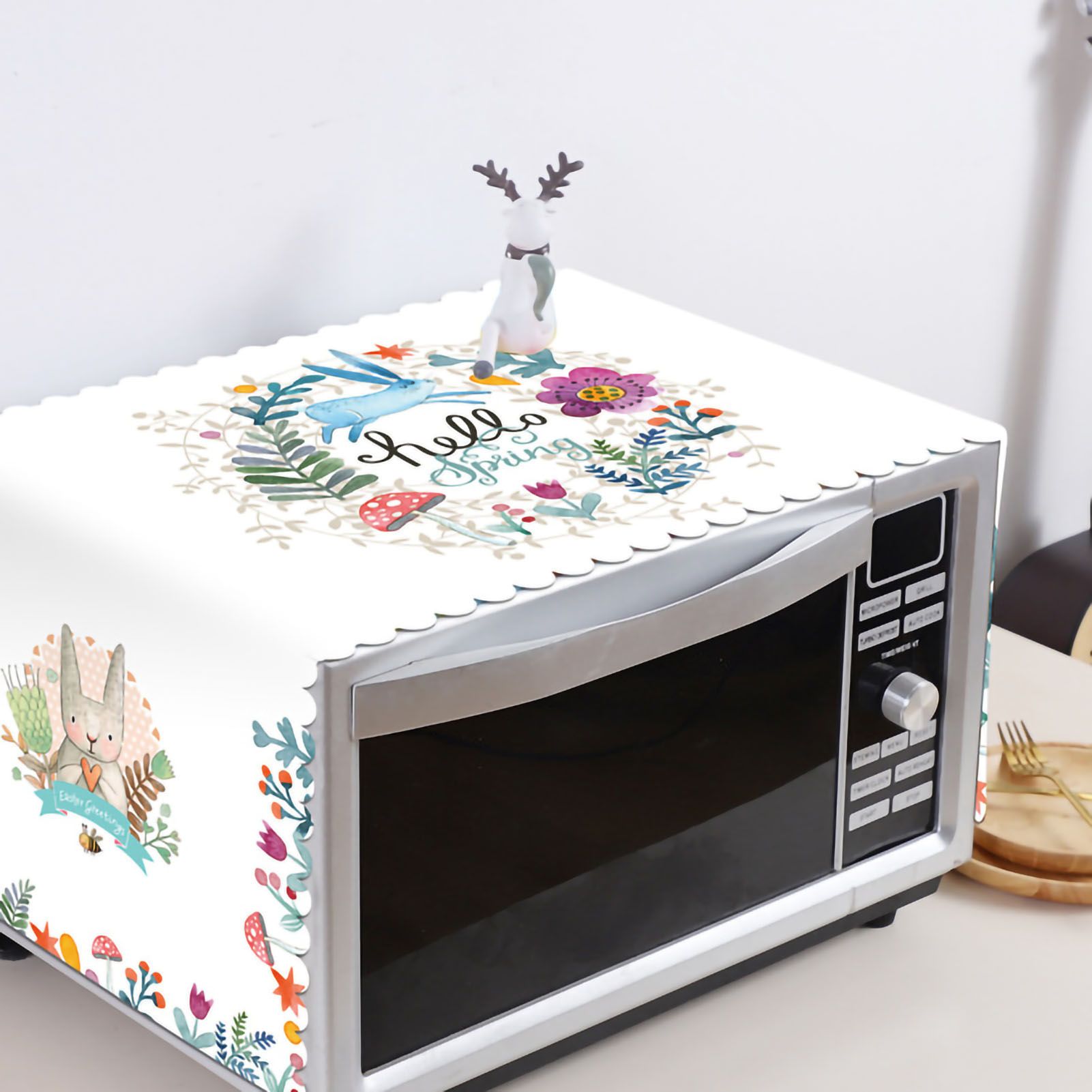 Microwave Cover Cloth Oven Cute Dust Proof Shiled Universal Oil Proof Nordic view 2
