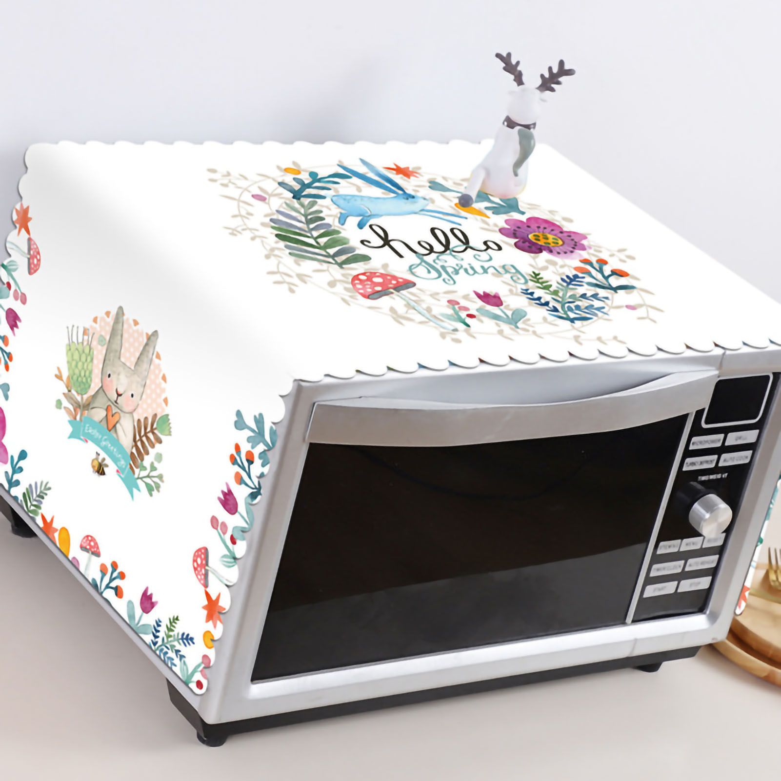 Microwave Cover Cloth Oven Cute Dust Proof Shiled Universal Oil Proof Nordic view 5