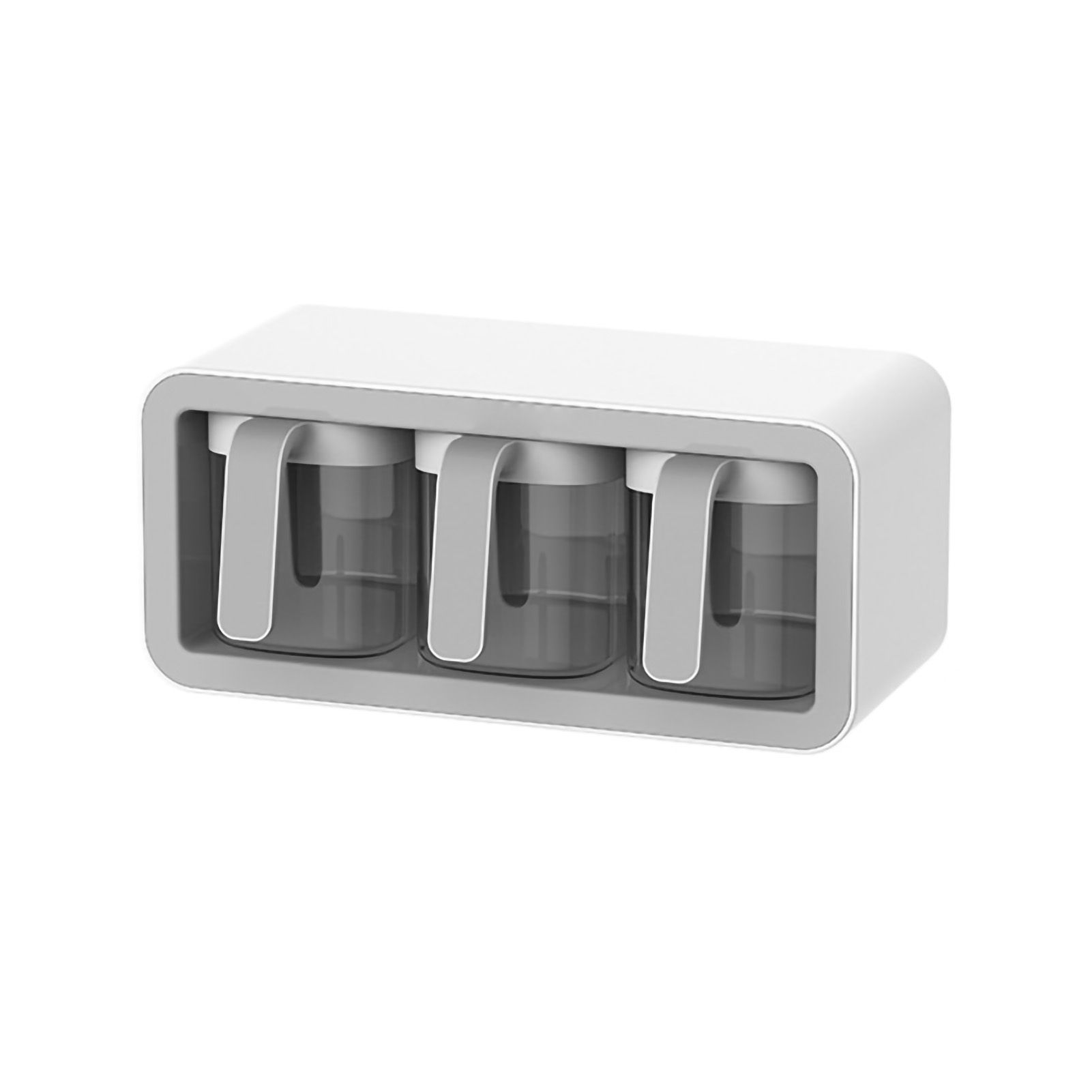 Seasoning Box Wall Mount Multi Grid Seasoning Storage Container Kitchen