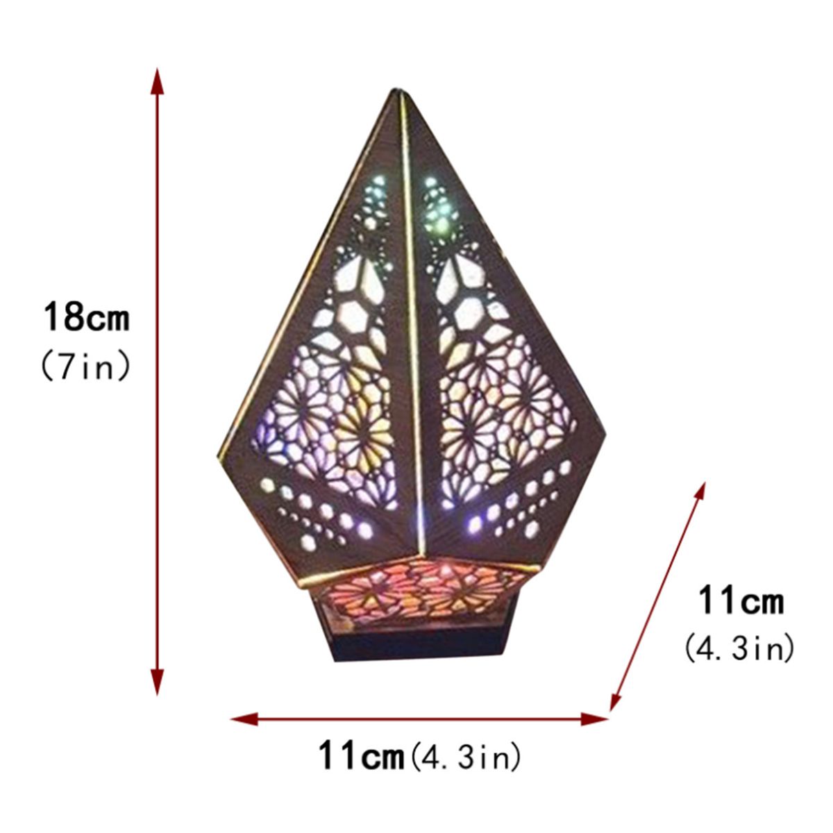 Floor Lamp Bohemian Style USB Wooden Floor Lamp Modern Geometric Light for view 10