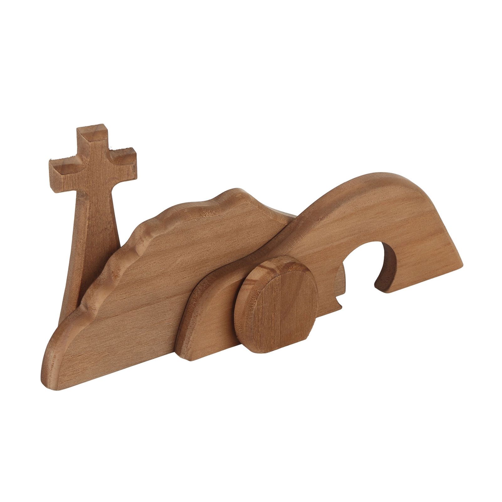 Easter Scene Cross Decoration Wooden Jesus Empty Tomb Statue Easter Cross view 5