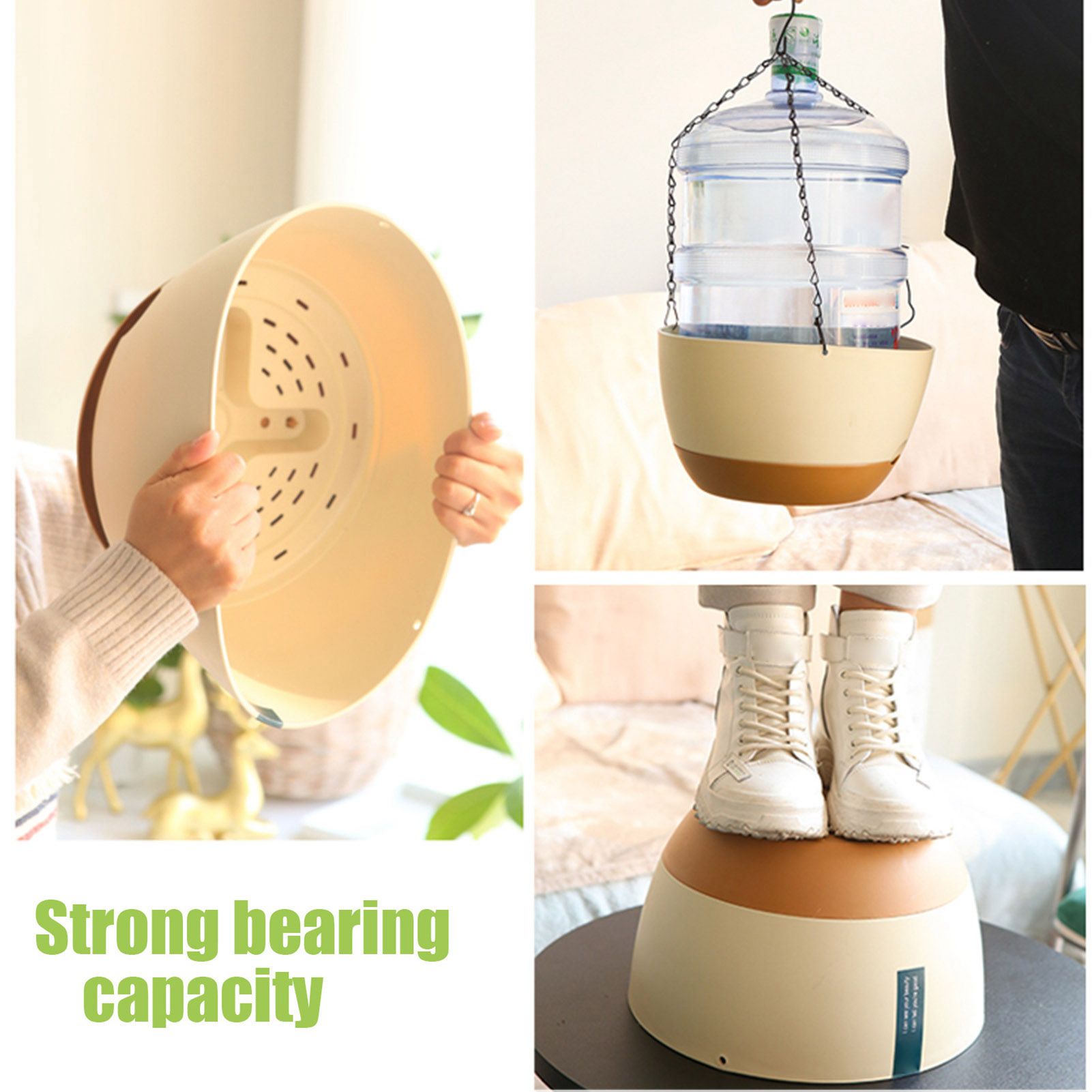 Hanging Double Chain Hanging Basket Planter Home Balcony Indoor Automatic view 14