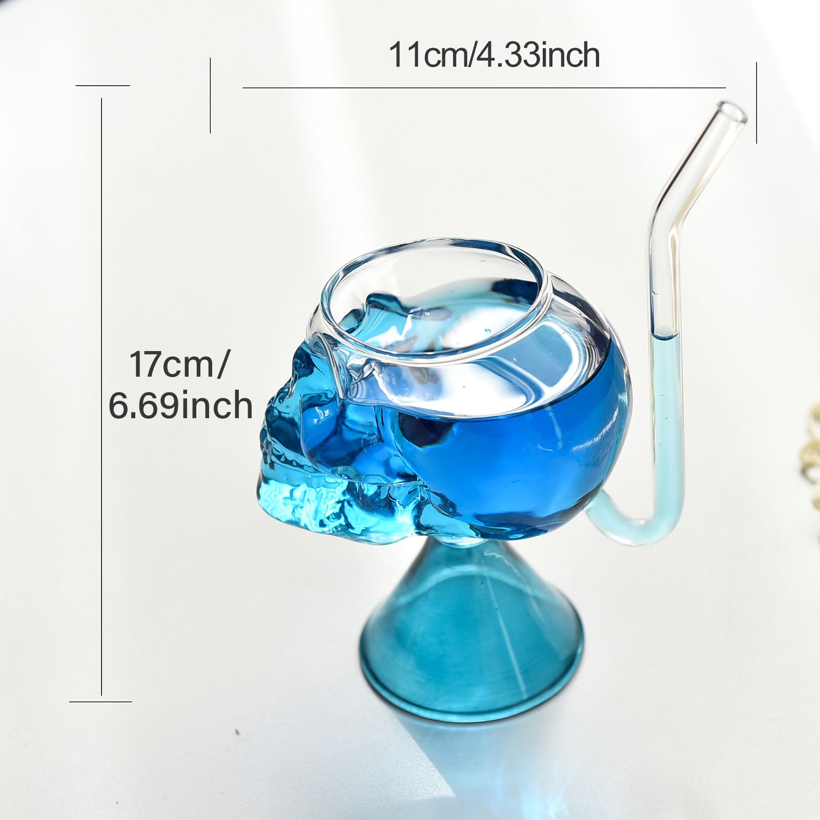 Skull Vampire Glass High Borosilicate Skull Glass Halloween Kitchen Decoration view 2
