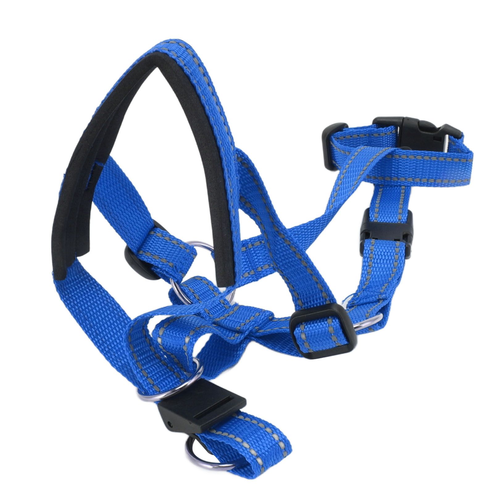 Dog Head Collar Breathable Dog Head Harness Dog Mouth Cover with Adjustable view 3