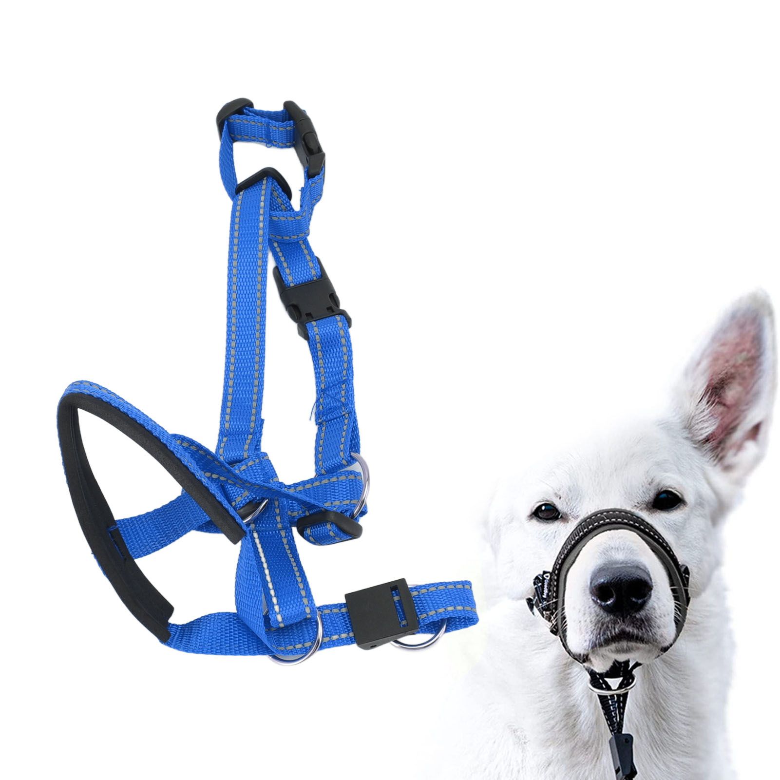 Dog Head Collar Breathable Dog Head Harness Dog Mouth Cover with Adjustable view 11