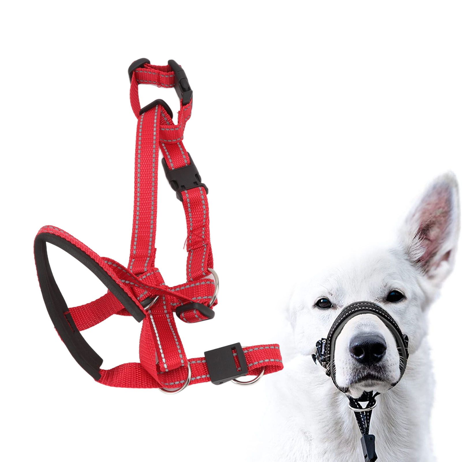 Dog Head Collar Breathable Dog Head Harness Dog Mouth Cover with Adjustable view 11