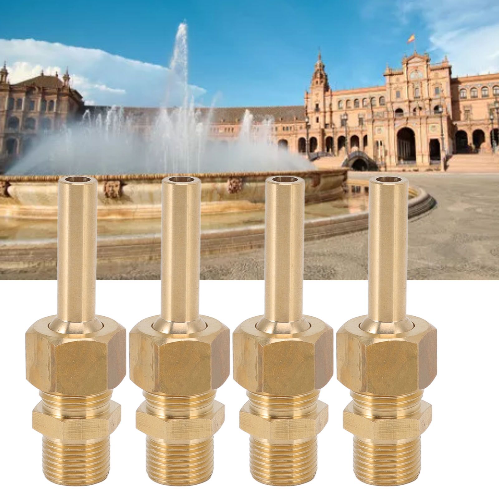 4 PCS Water Fountain Nozzles Pure Copper Large Hexagonal Direct Jet Nozzle view 11