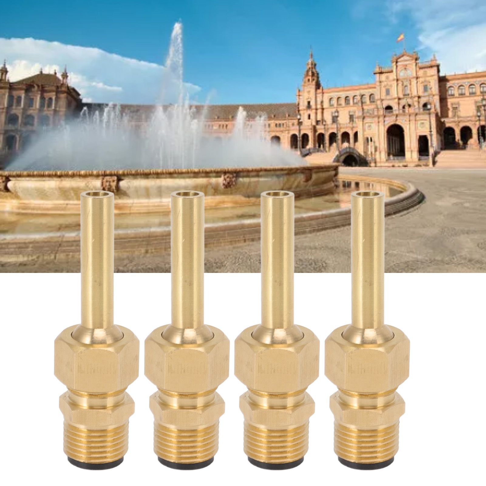 4 PCS Water Fountain Nozzles Pure Copper Large Hexagonal Direct Jet Nozzle view 11
