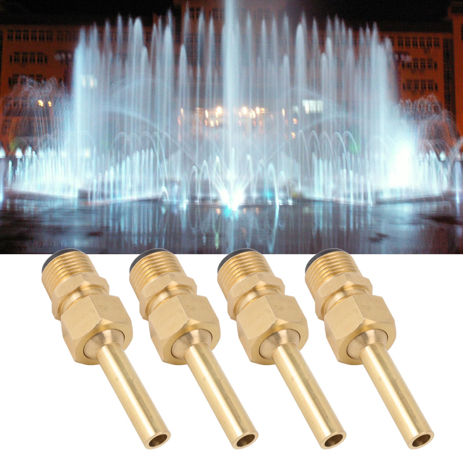 4 PCS Water Fountain Nozzles Pure Copper Large Hexagonal Direct Jet Nozzle view 12