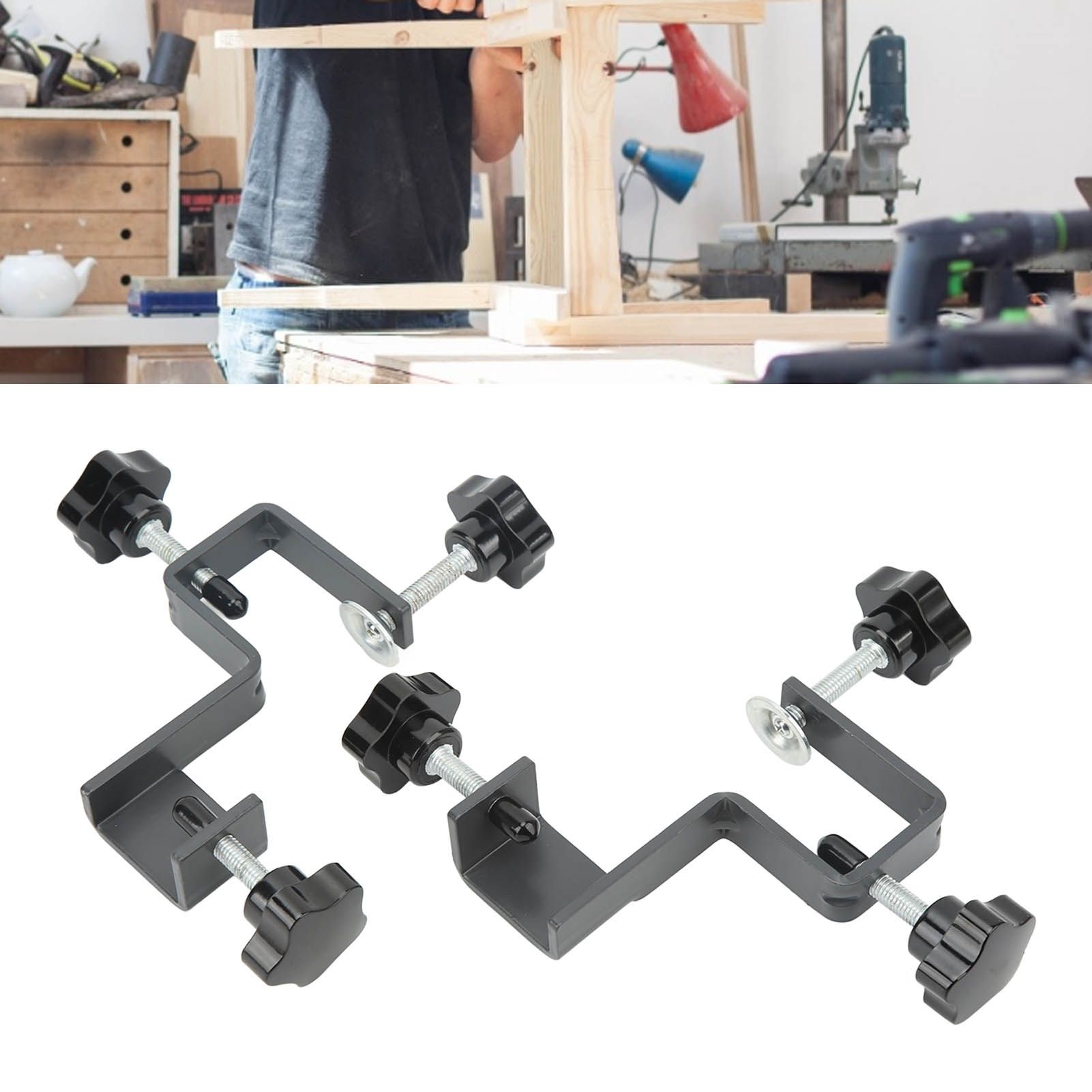 Drawer Front Mounting Clamp Steel Right Angle Drawer Installation Clips for view 12