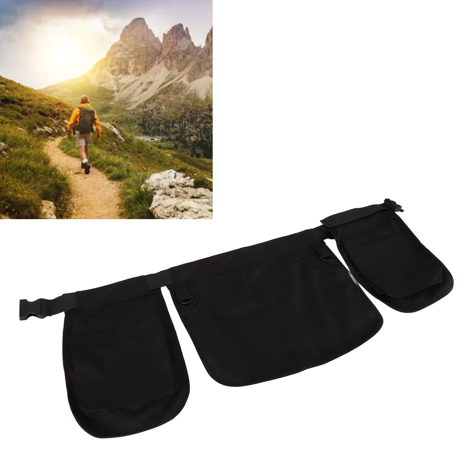 Waist Belt Bag Adjustable Large Capacity Multi Pocket Multifunctional Apron view 12