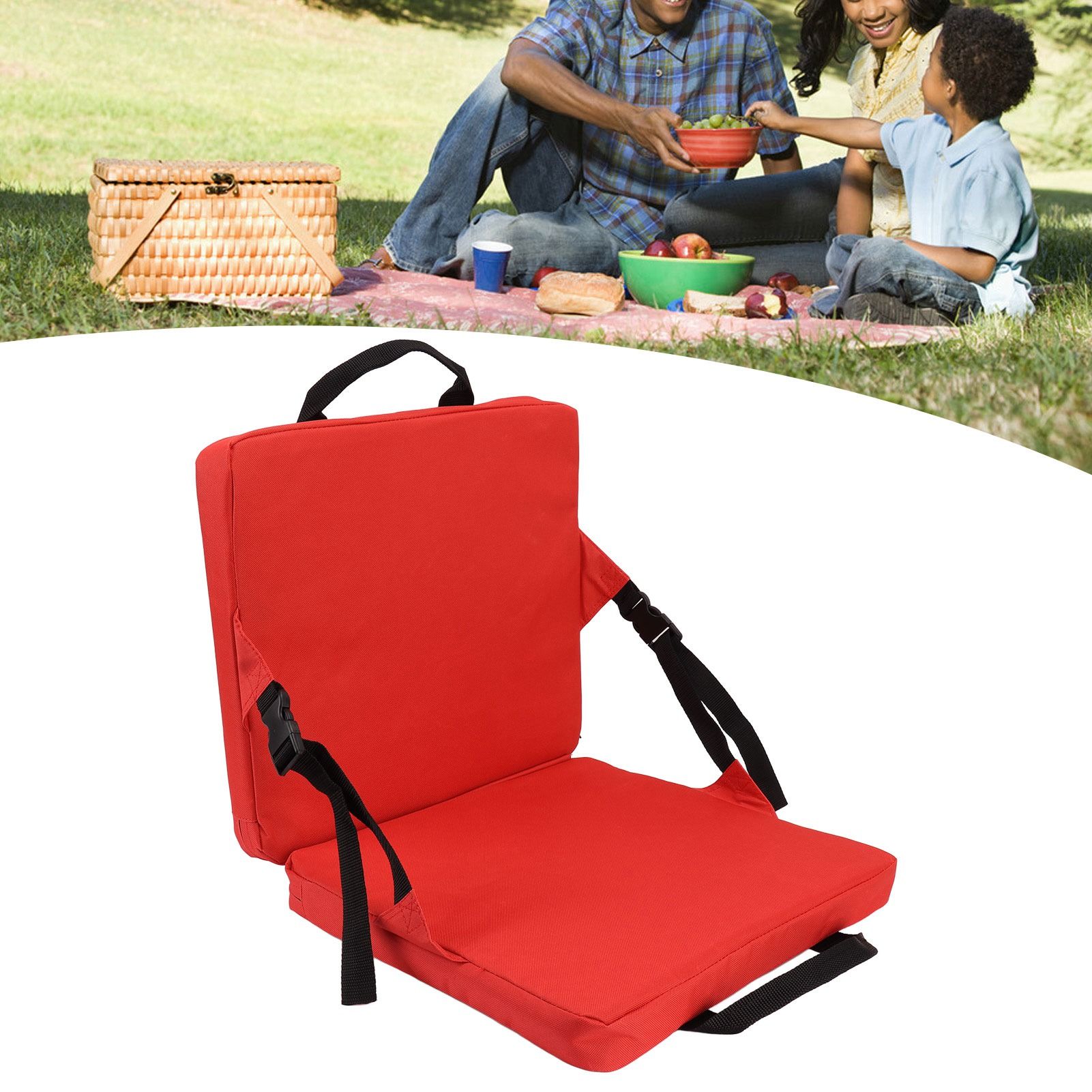Outdoor Chair Cushion Portable Comfortable Oxford Cloth Foldable Stadium Seat view 11