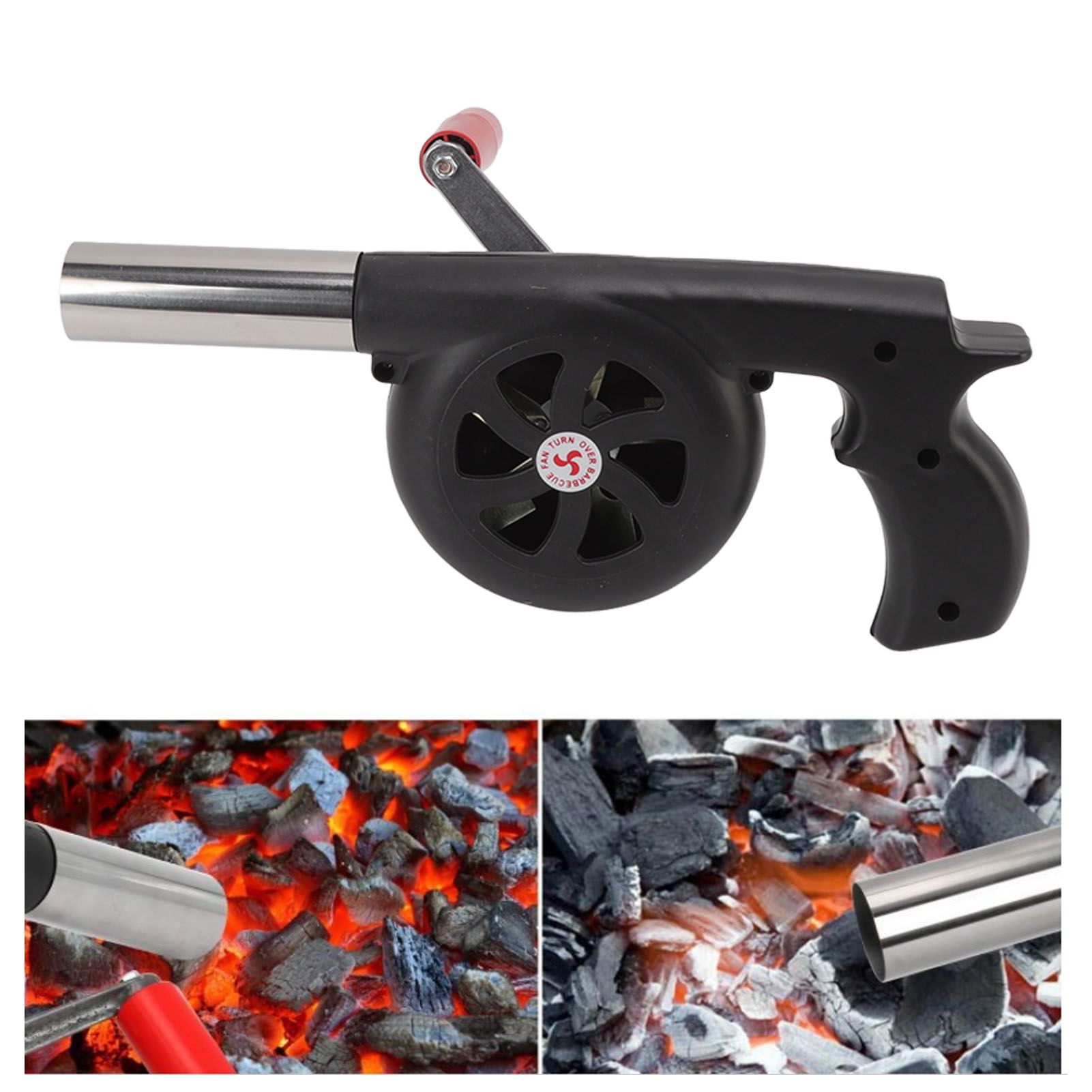 Hand Crank BBQ Blower Lightweight Portable ABS Barbecue Fan for Camping Picnic view 11