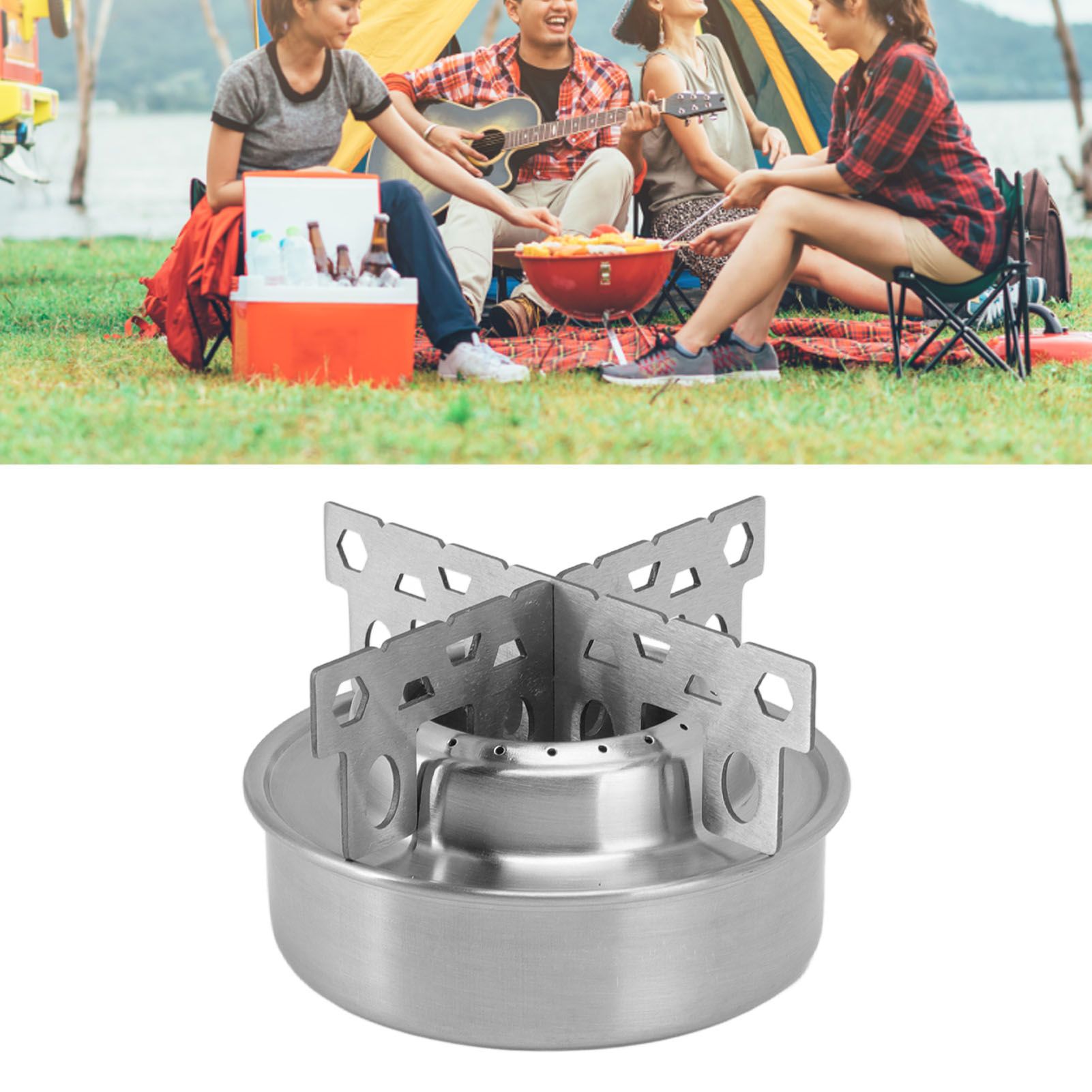 Outdoor Portable Camping Stove Stainless Steel Mini Backpacking Stove for view 11