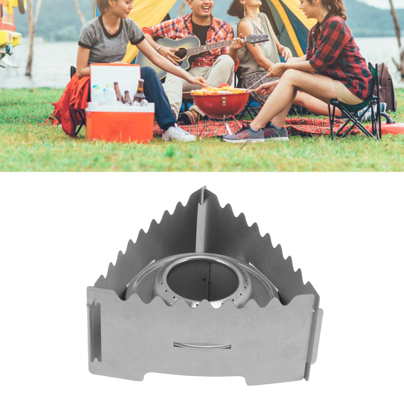 Outdoor Portable Camping Stove Stainless Steel Mini Backpacking Stove for view 11