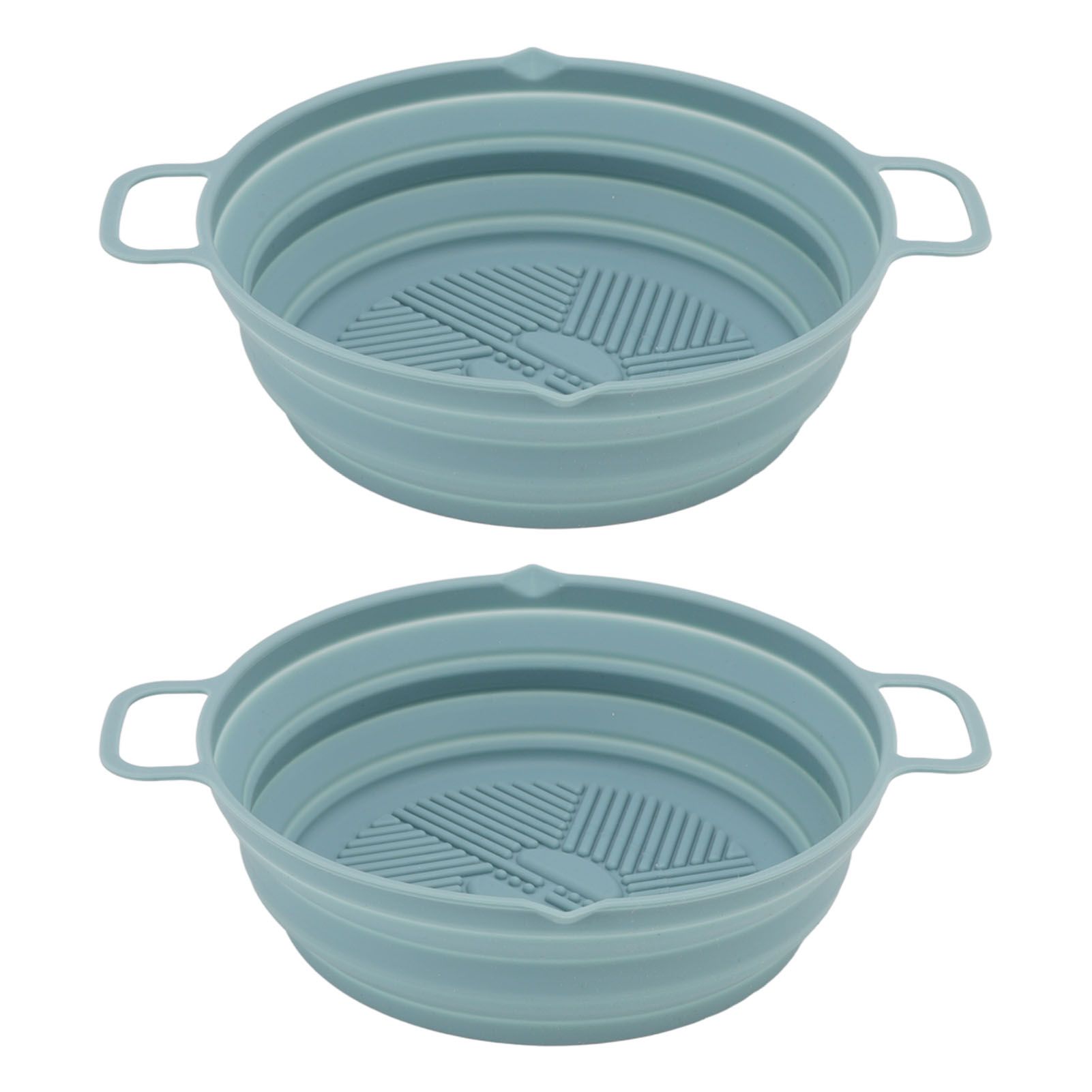 2pcs Fryer Silicone Liner Collapsible Food Grade Silicone Pot for Air Cooker