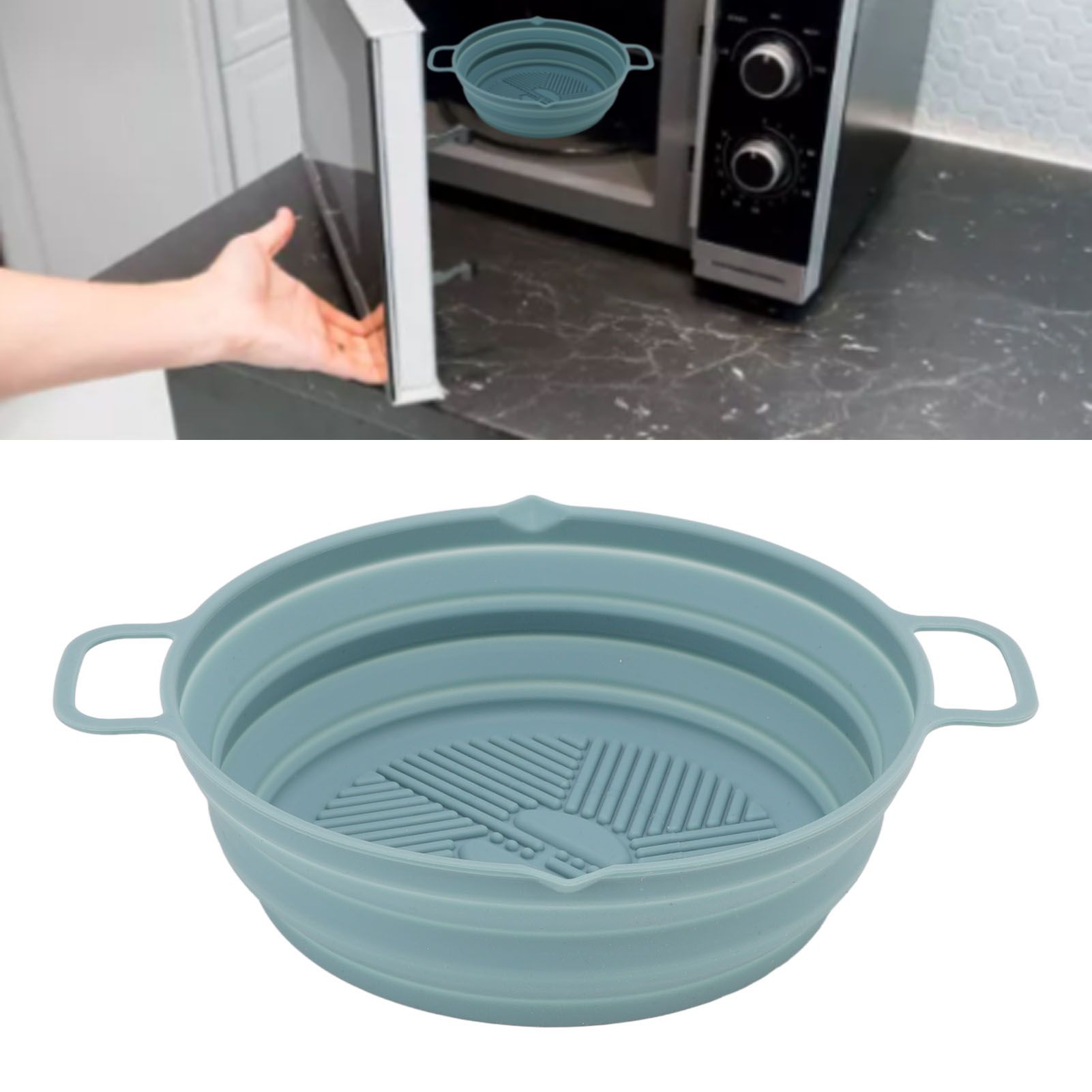 2pcs Fryer Silicone Liner Collapsible Food Grade Silicone Pot for Air Cooker view 12