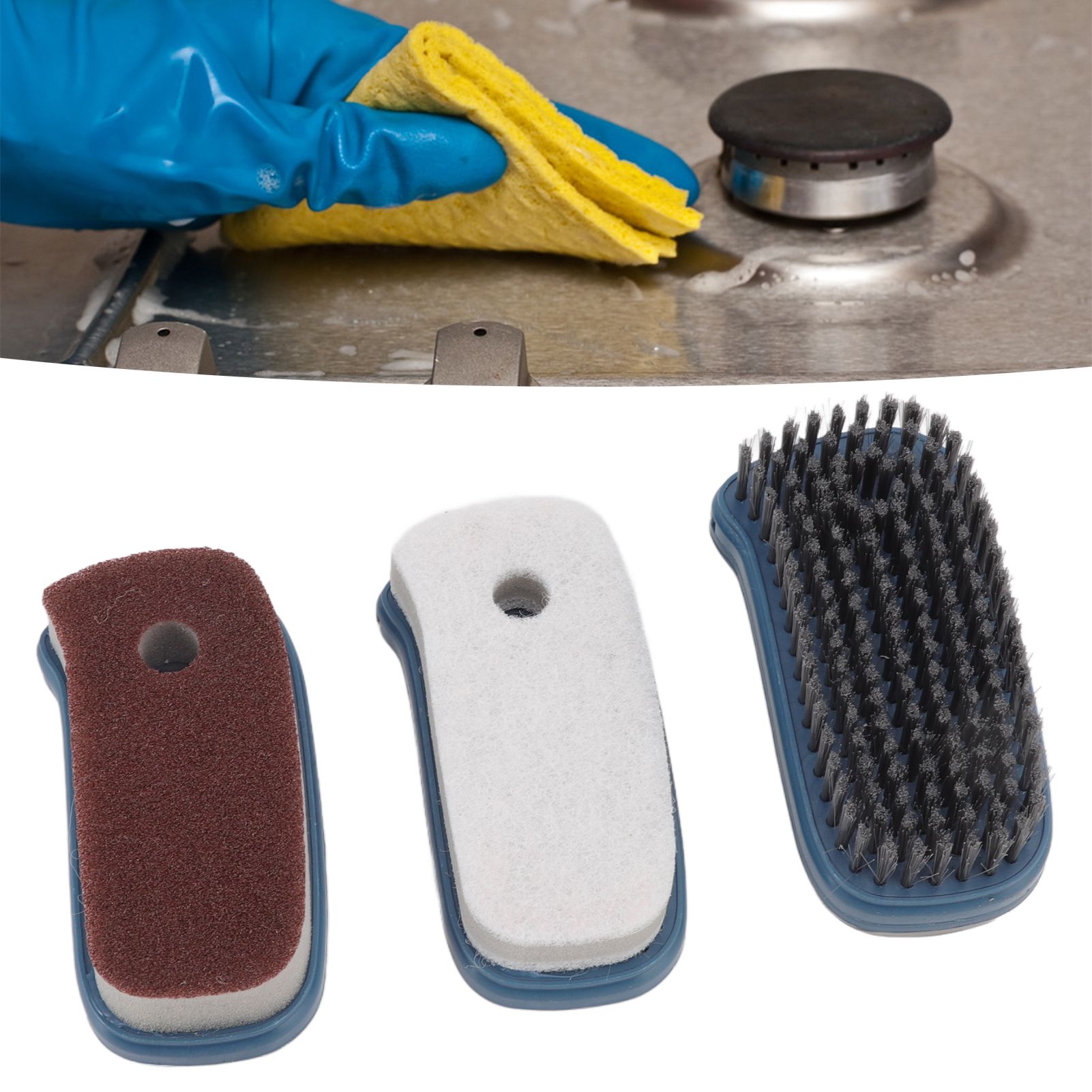Kitchen Cleaning Brush 3 in 1 Multipurpose Hydraulic BBQ Pot Brush for Home view 12