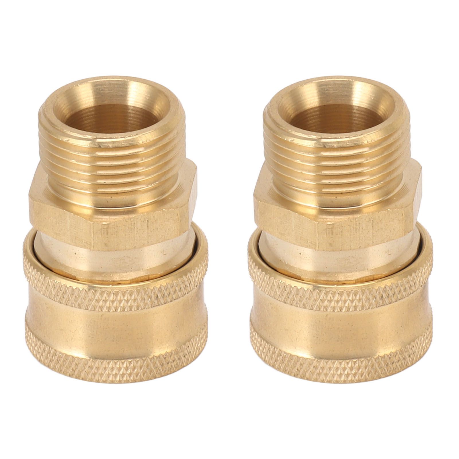 2Pcs Pure Copper M22 High Pressure Washer Fitting Adapter 3/8 Inch NPT Female view 2
