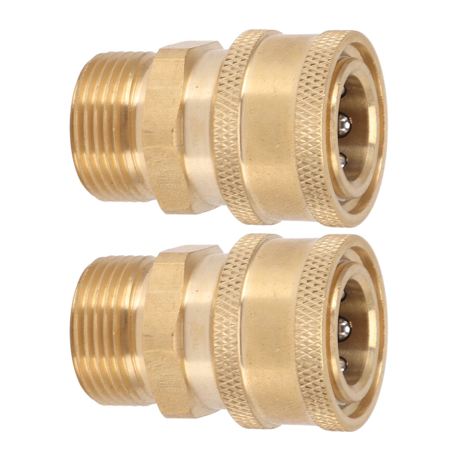 2Pcs Pure Copper M22 High Pressure Washer Fitting Adapter 3/8 Inch NPT Female view 3