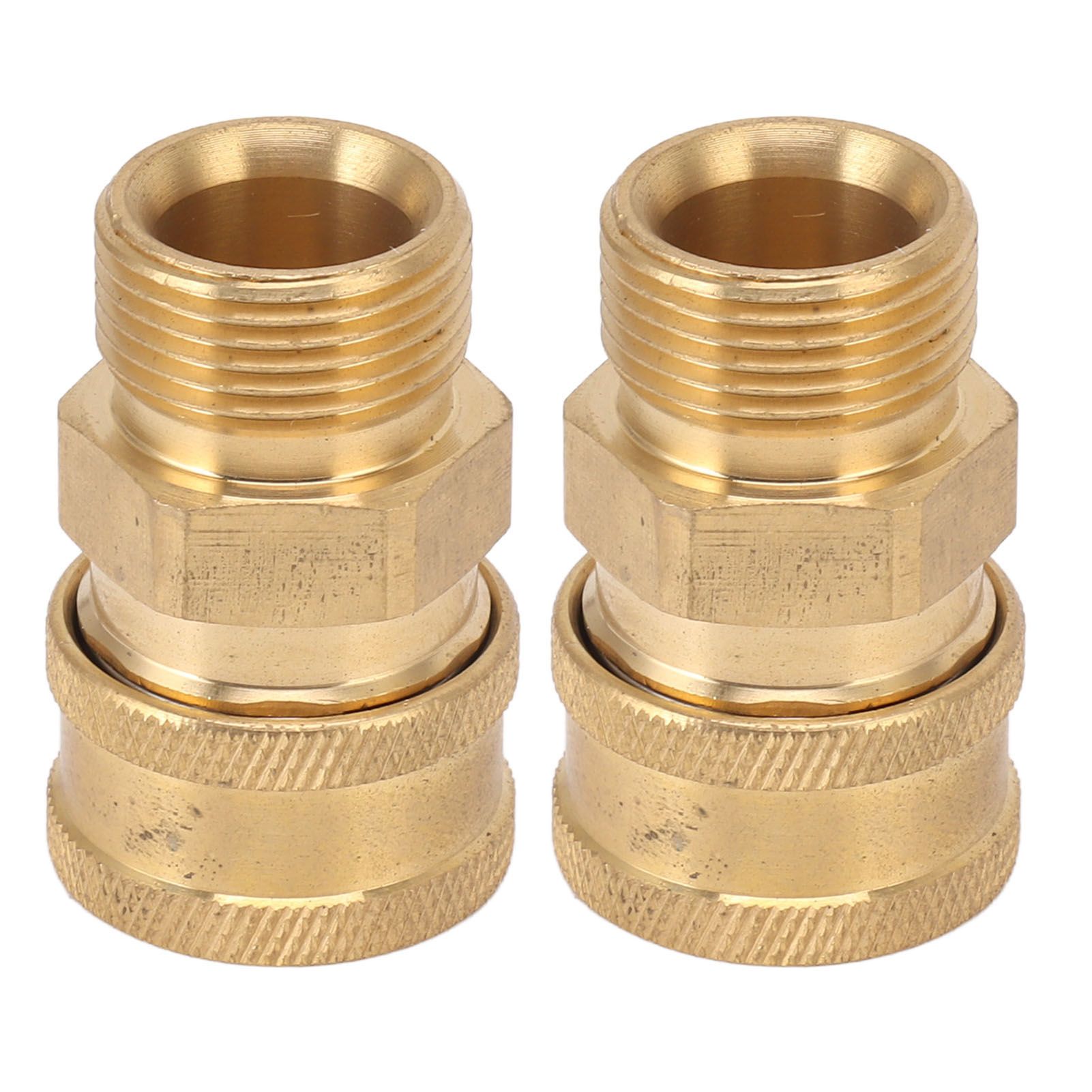 2Pcs Pure Copper M22 High Pressure Washer Fitting Adapter 3/8 Inch NPT Female view 2