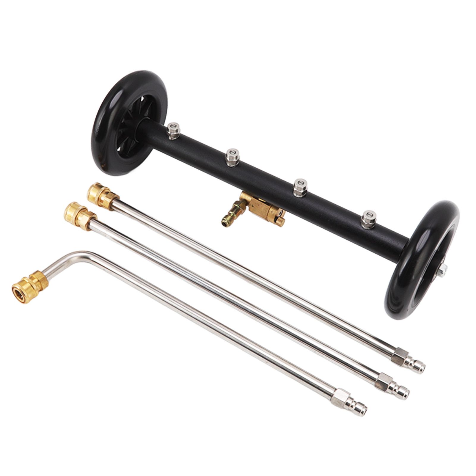 16in Under Car Washer Black with 1/4in Interface Undercarriage Cleaner Surface view 2
