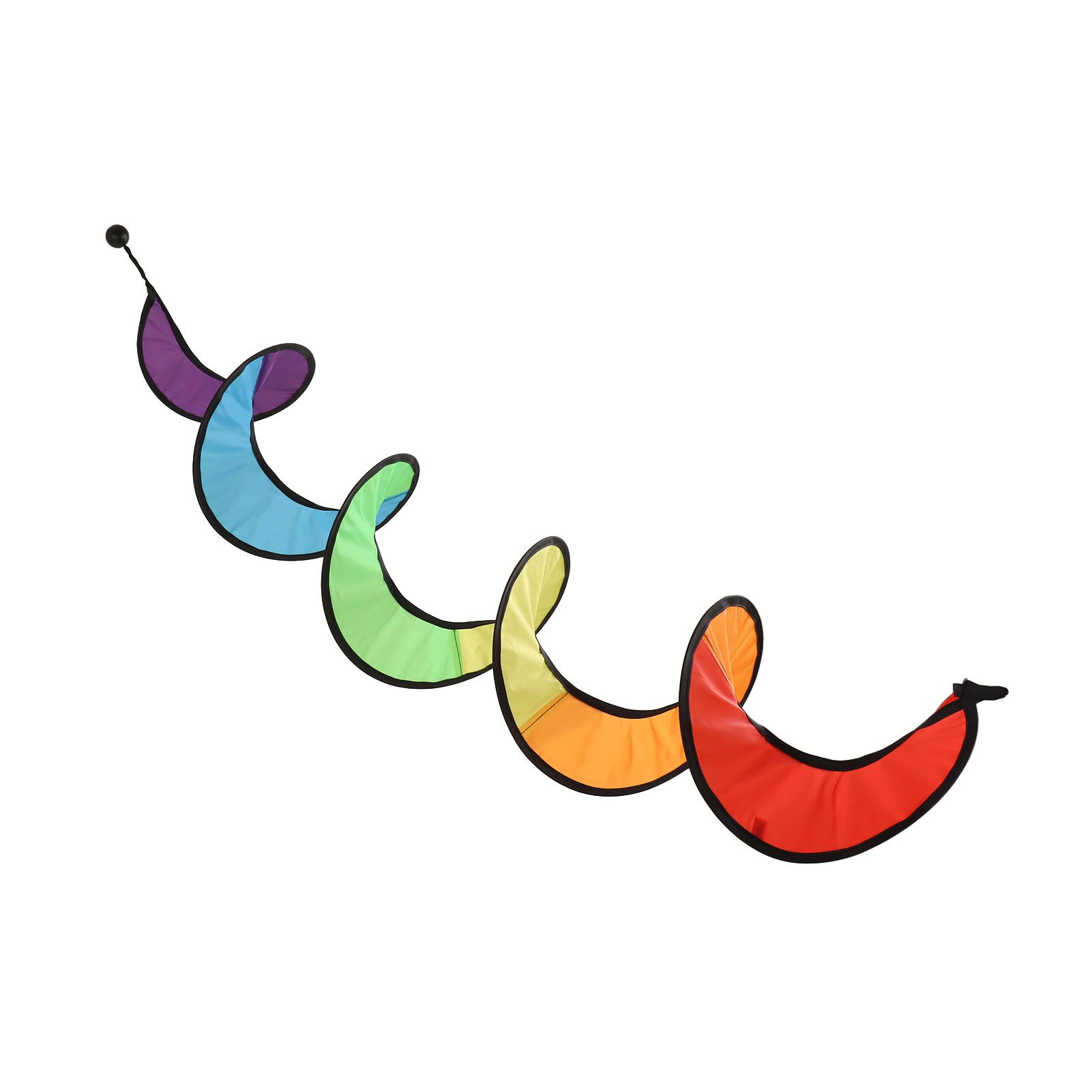 Wind Spinner Foldable Colorful Spiral Rainbow Wind Sculpture Spinner Hanging view 3