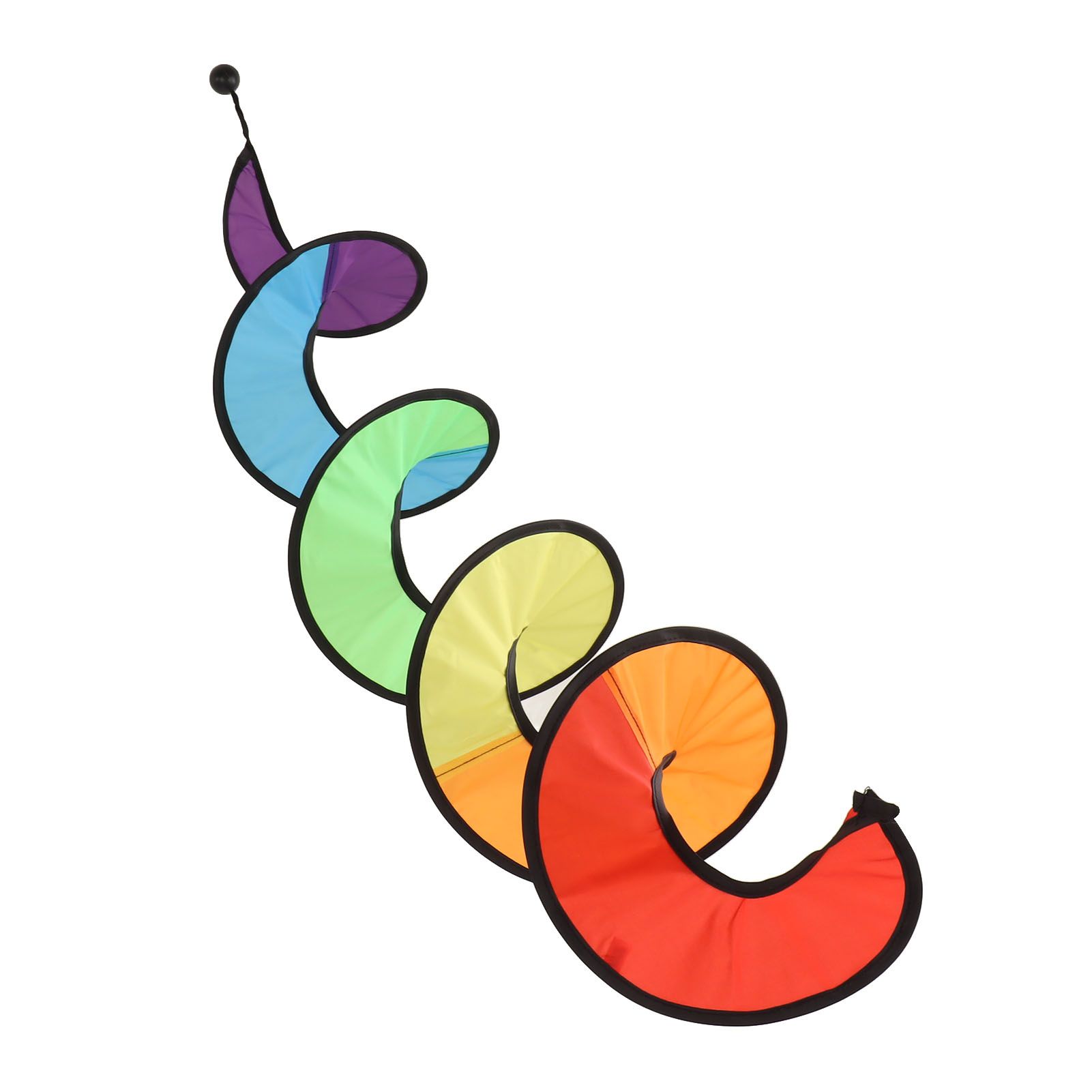 Wind Spinner Foldable Colorful Spiral Rainbow Wind Sculpture Spinner Hanging view 4
