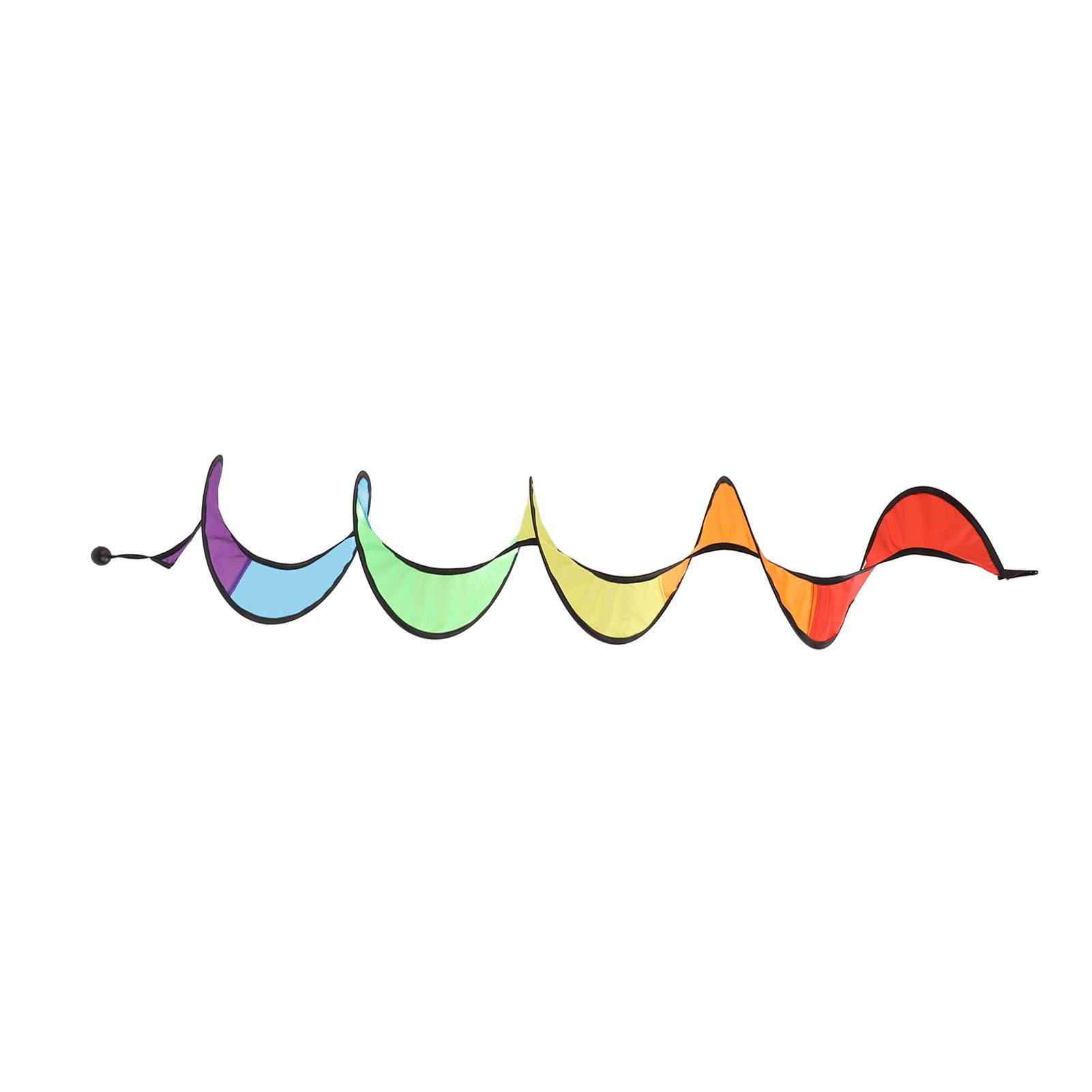 Wind Spinner Foldable Colorful Spiral Rainbow Wind Sculpture Spinner Hanging view 7