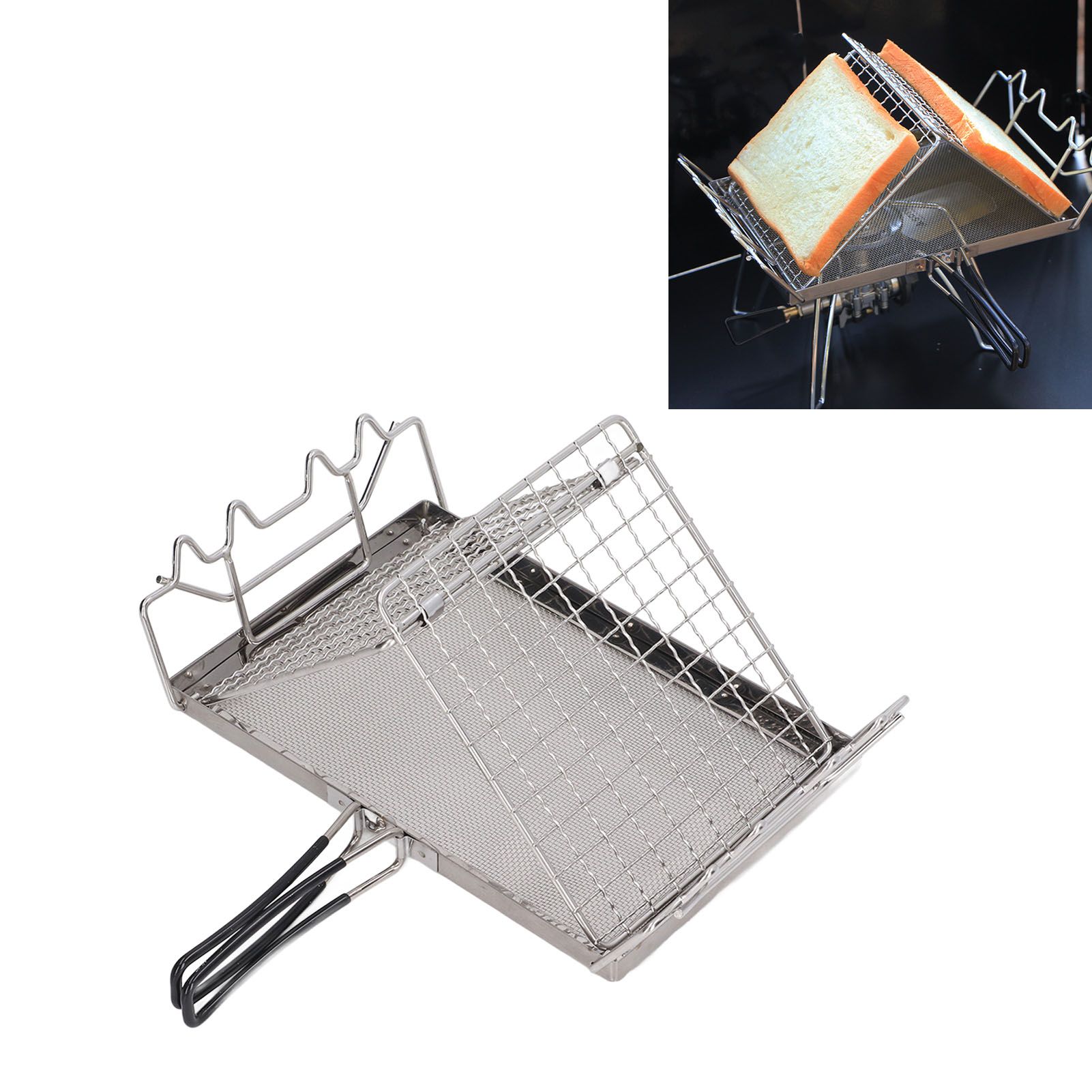 Camping Stove Toaster Foldable Portable Stable Structure Stainless Steel view 12