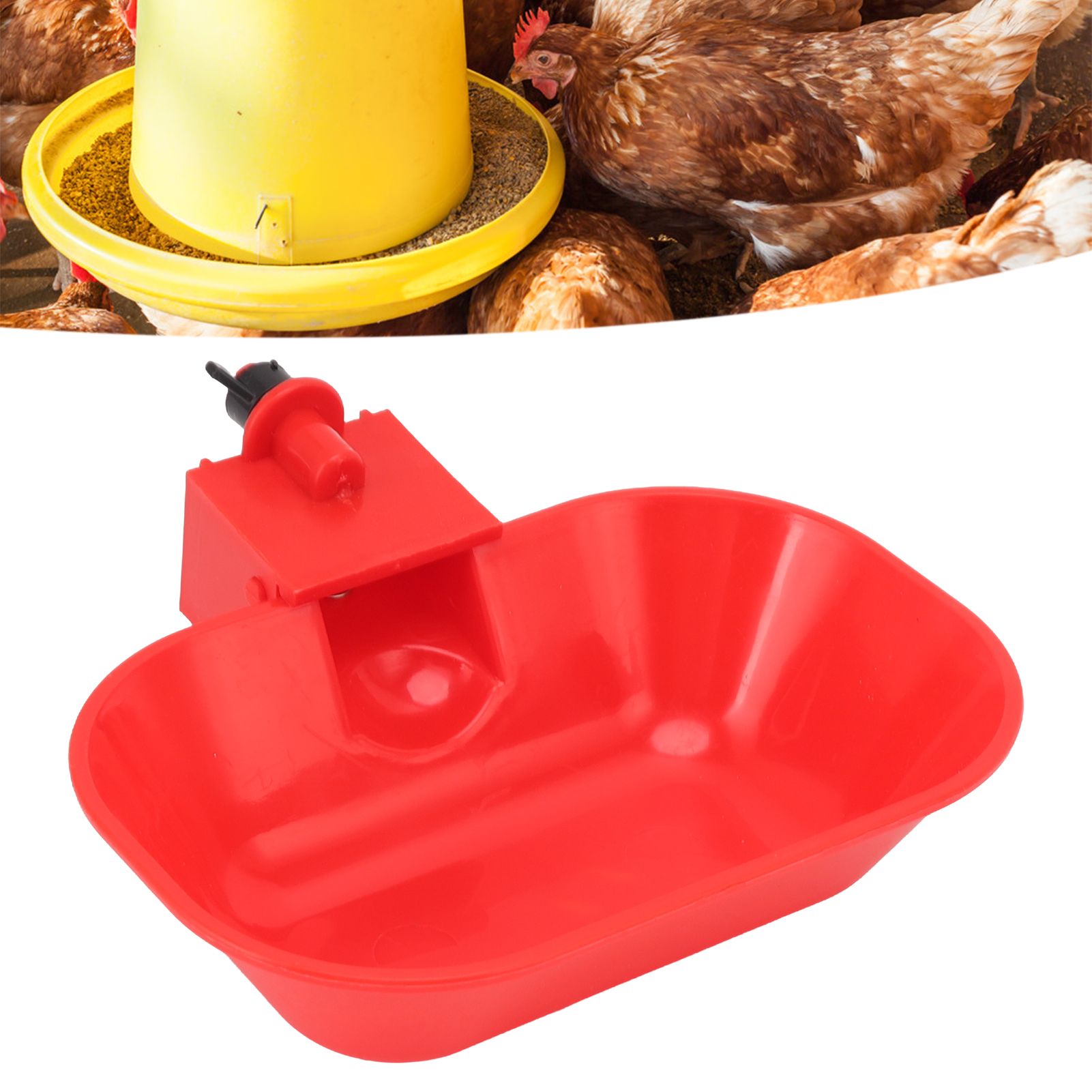 6PCS Automatic Poultry Drinking Bowls Large Thickening ABS Waterer Bowl for view 11