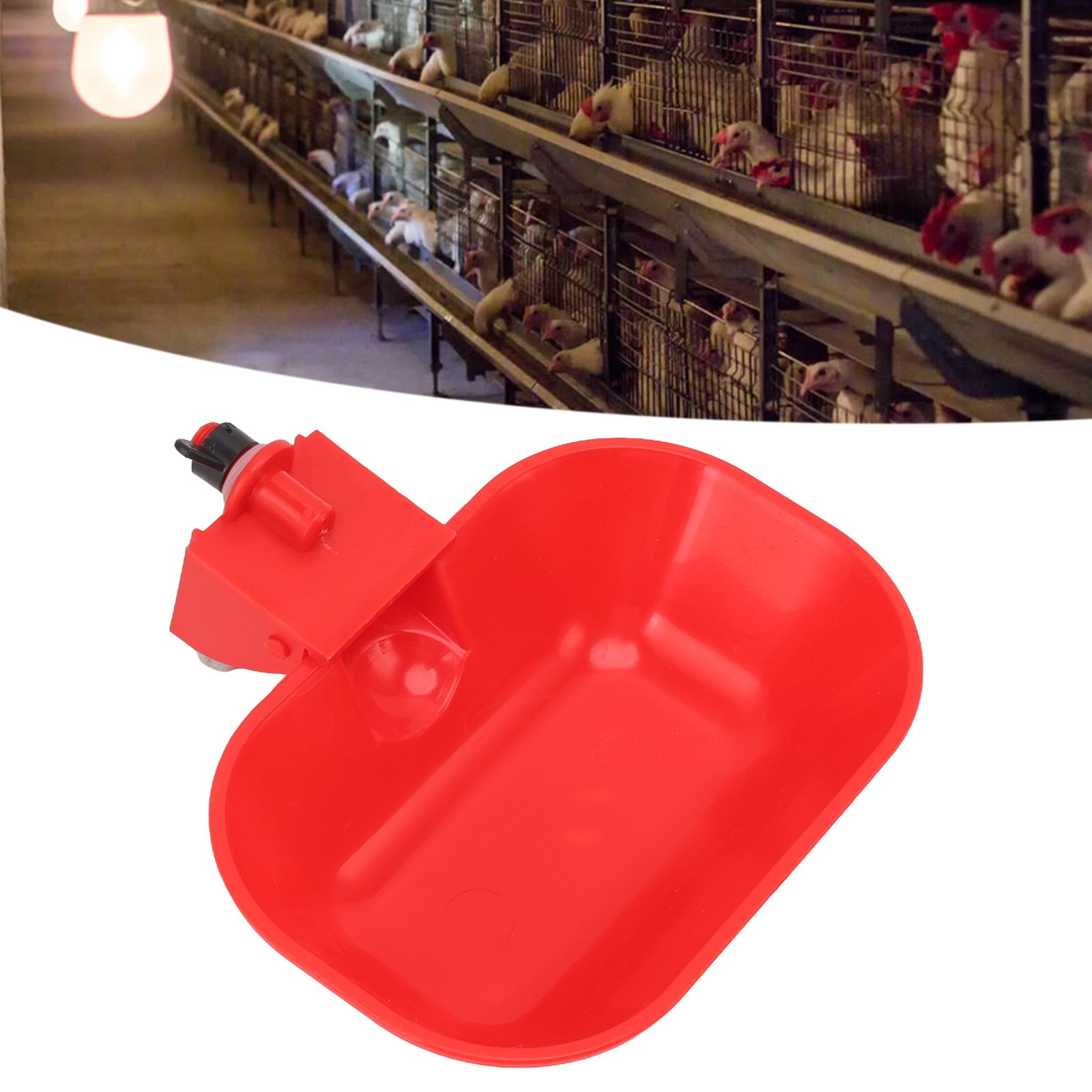 6PCS Automatic Poultry Drinking Bowls Large Thickening ABS Waterer Bowl for view 12