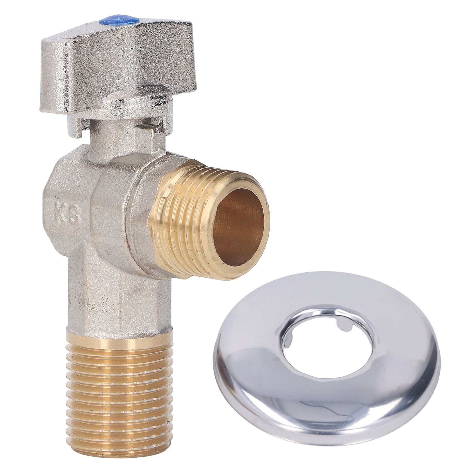 G1/2 Thread Brass Triangle Valve Large Flow Cold Hot Water Angle Stop Valve