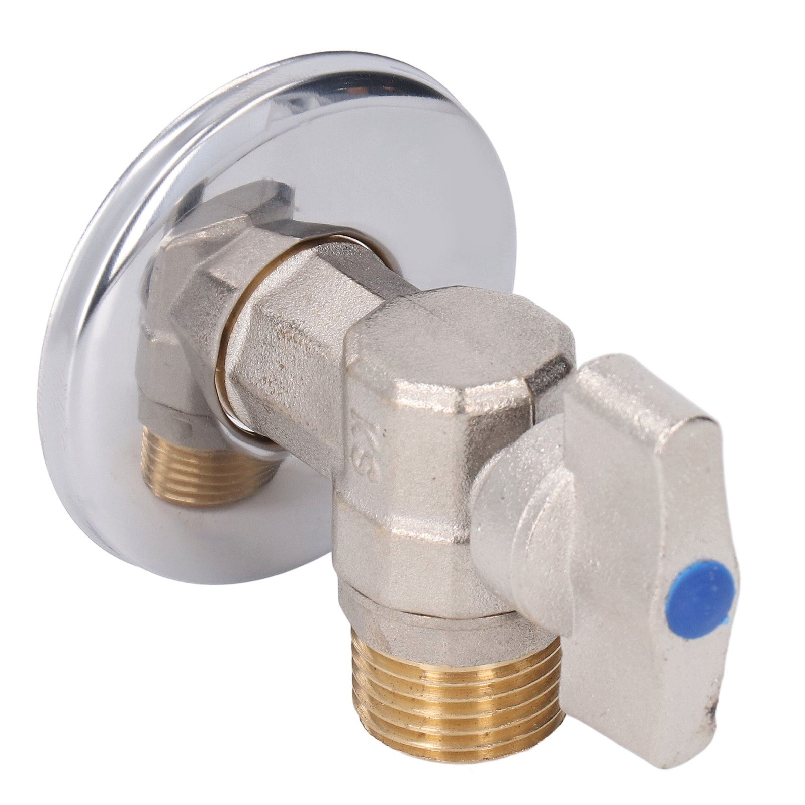 G1/2 Thread Brass Triangle Valve Large Flow Cold Hot Water Angle Stop Valve view 6