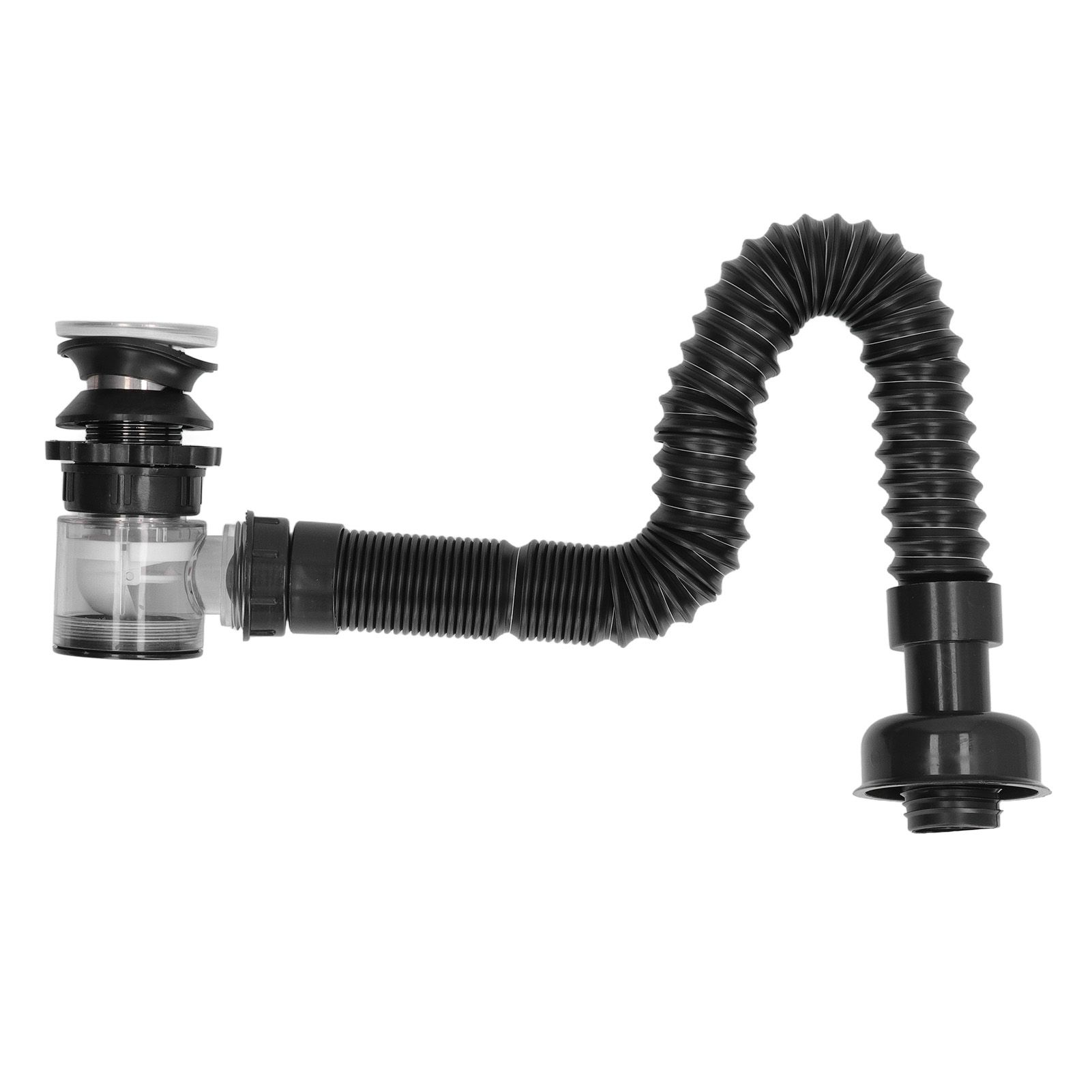 Integrated Wash Basin Sink Drain Pipe Stainless Steel Expandable Flexible Sink view 2